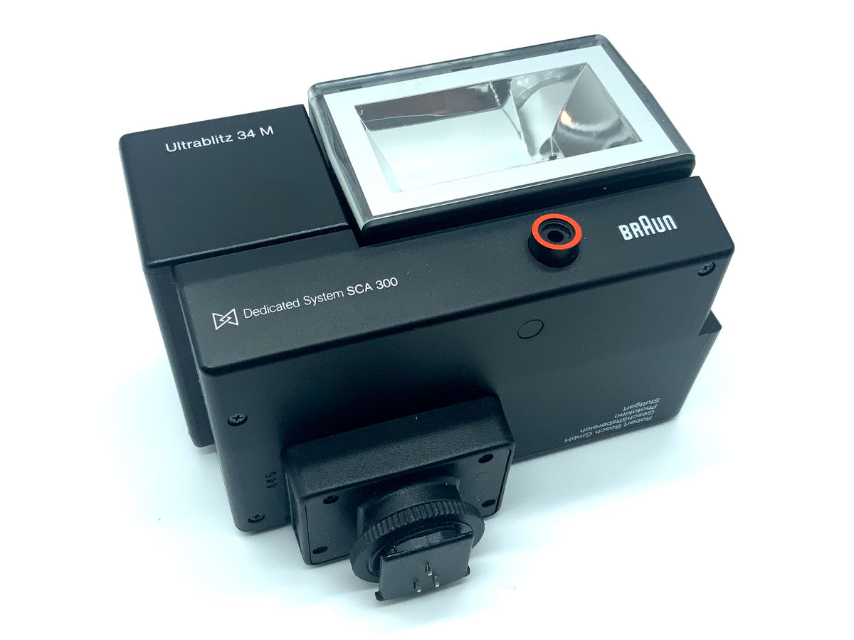 Braun Ultrablitz 34M Blitzgerät mit SCA 310 für Canon FD Kamera Blitz Flash