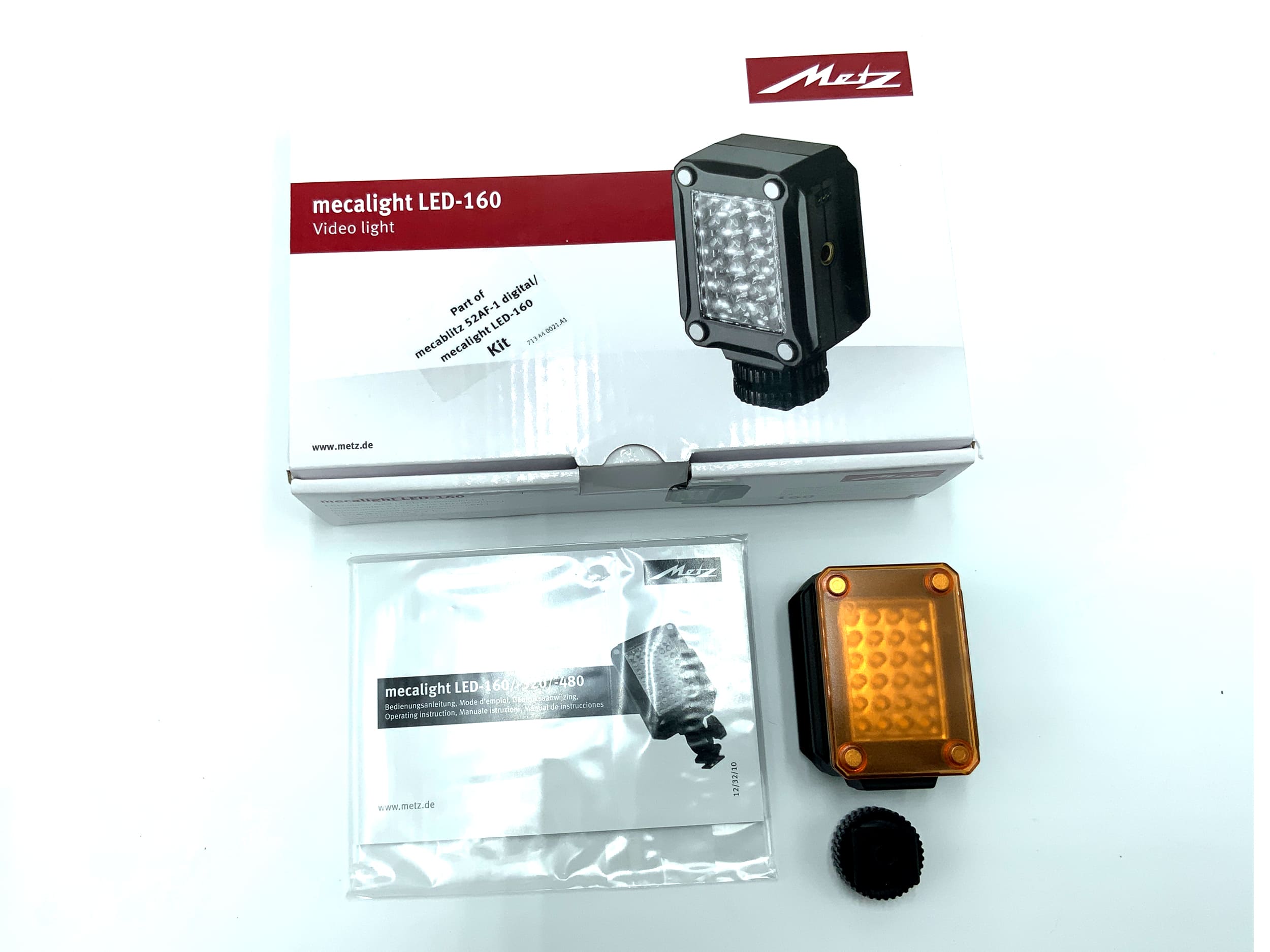 Metz Mecalight LED-160 Blitzgerät OVP Kamera Blitz Aufsteckblitz Flash Licht
