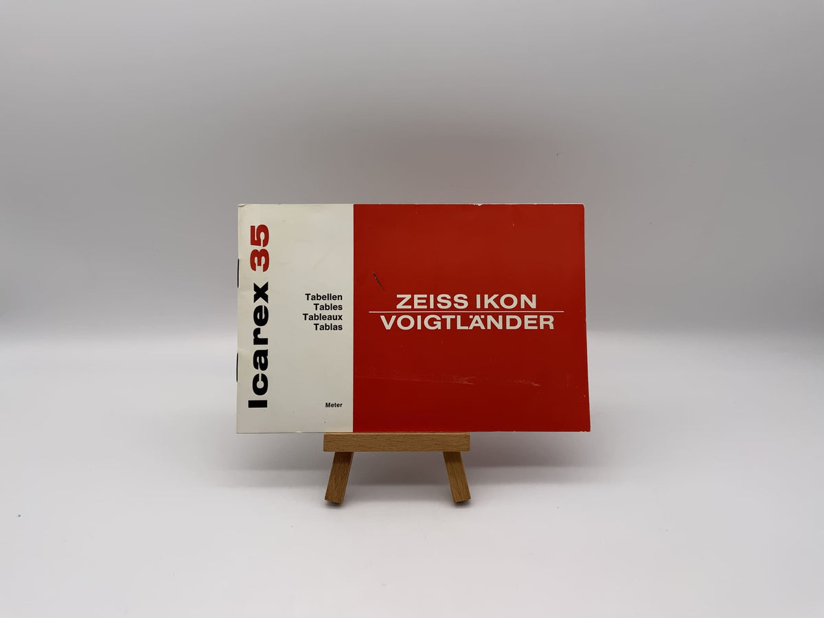 Zeiss Ikon Icarex 35 Voigtländer Tableaux Mode d'emploi allemand