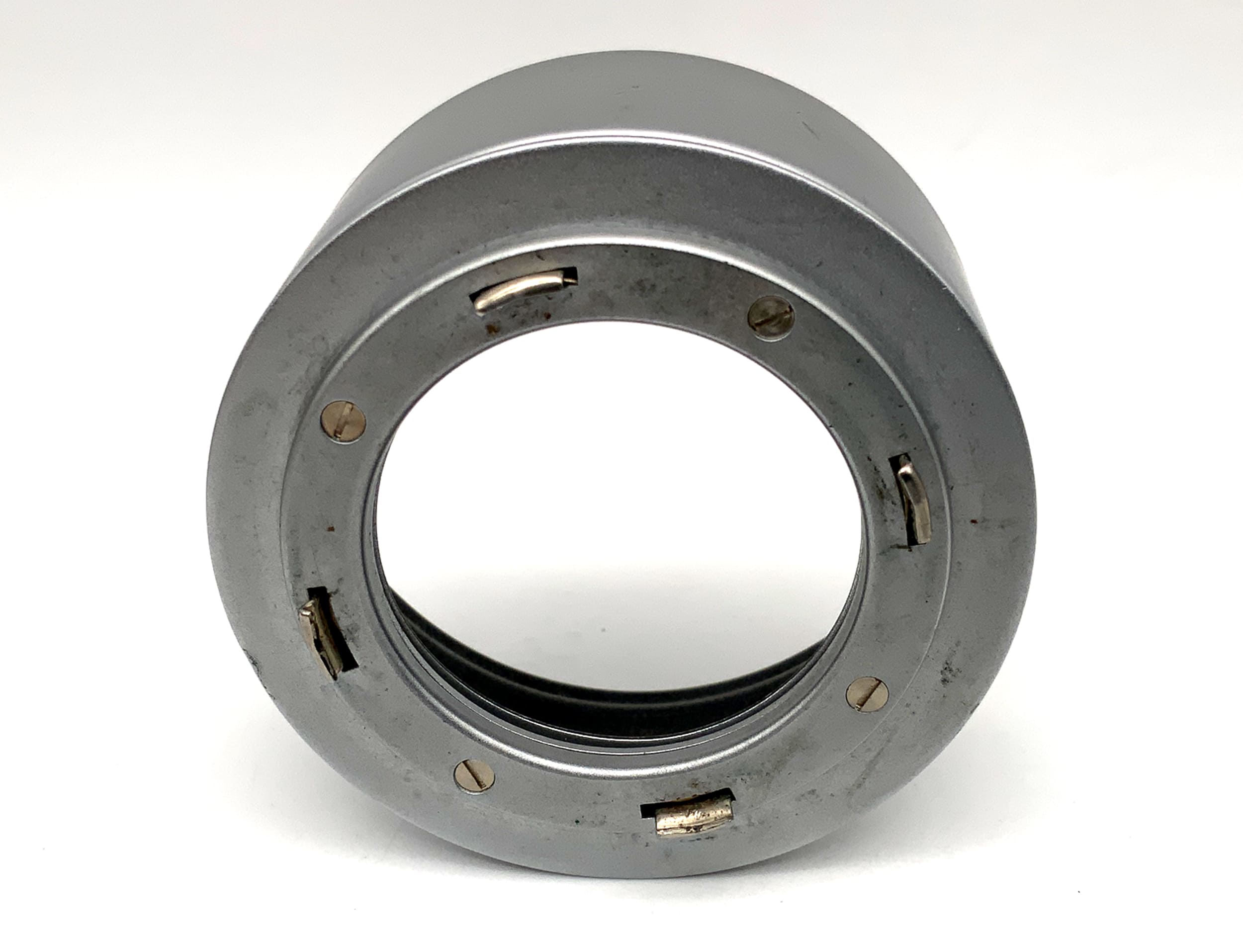 Robot ausziehbar Gegenlichtblende silber alu metall lenshood Sonnenblende