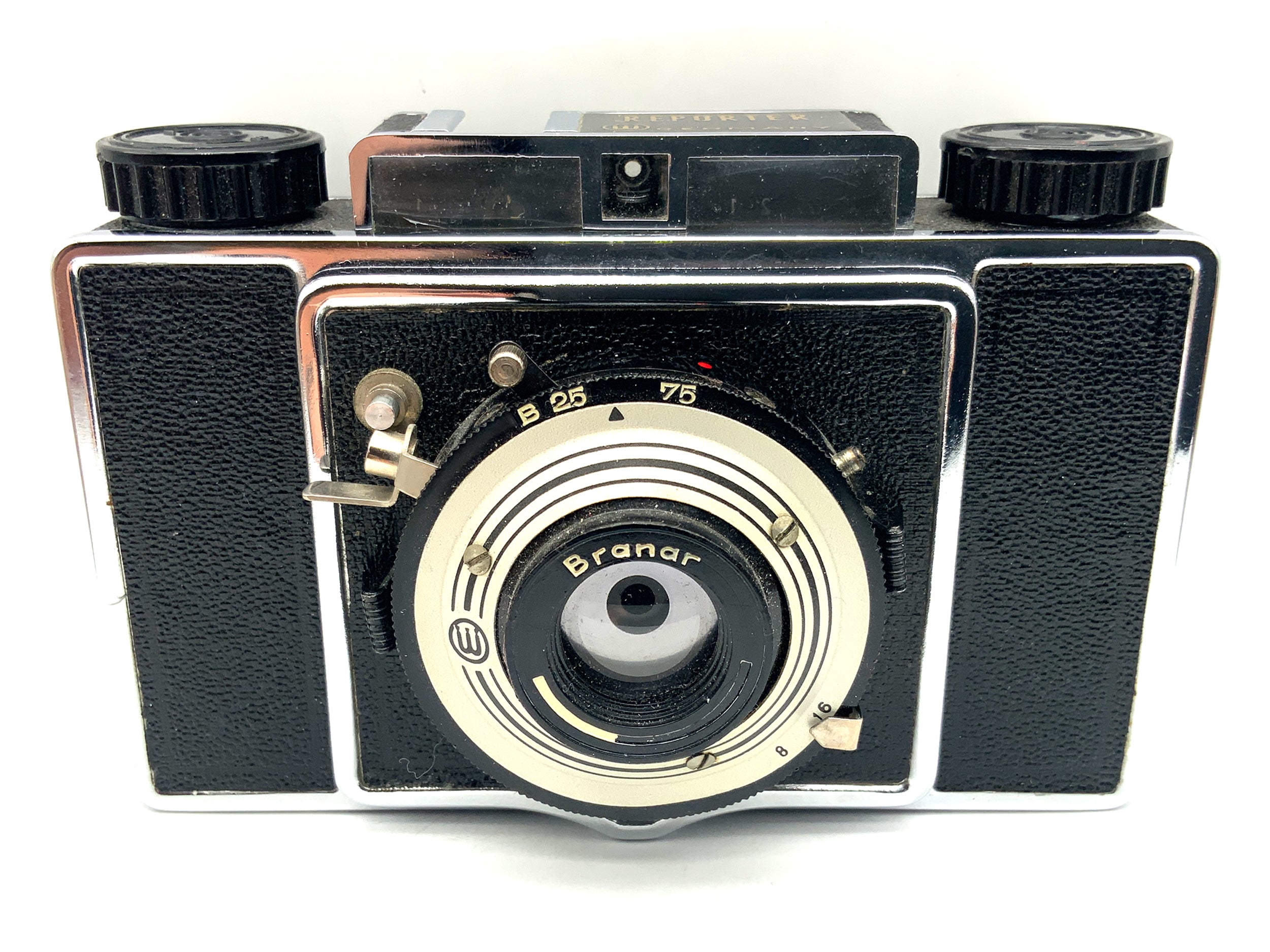 Welta Reporter Sucherkamera mit Branar 75mm Mittelformatkamera Analogkamera