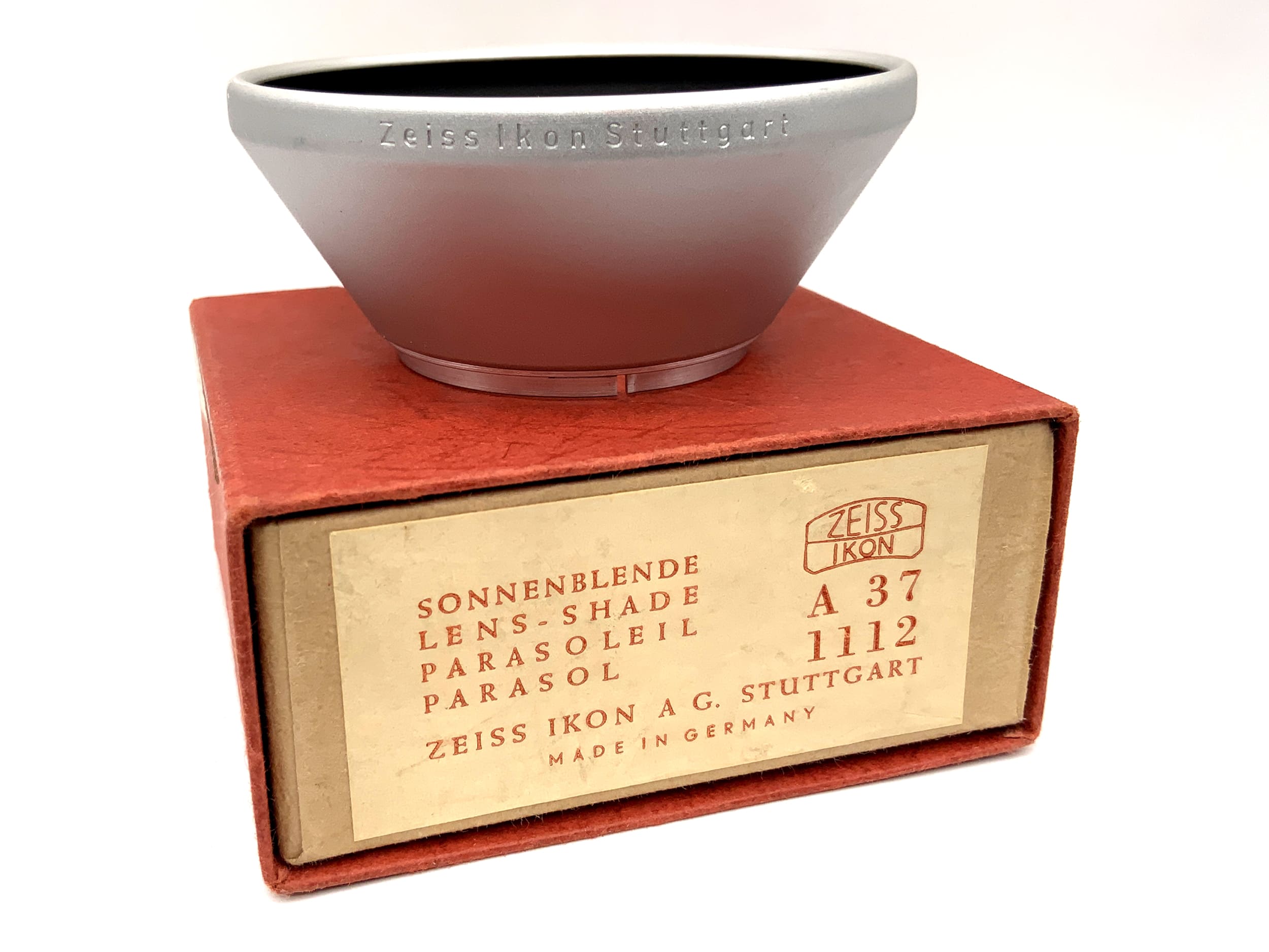 Zeiss Ikon 1112 Gegenlichtblende A37 Metallblende silber für Super Ikonta