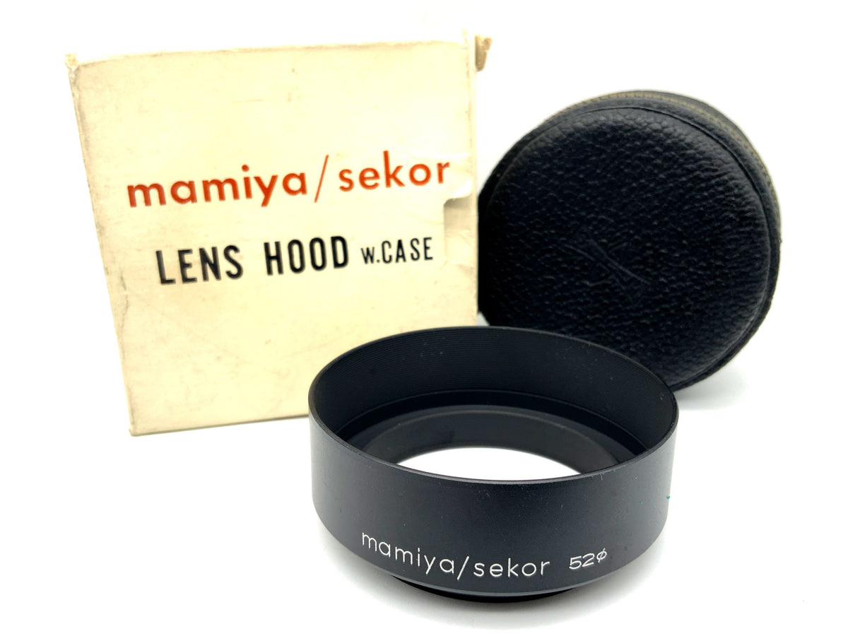 Mamiya Sekor 52mm Gegenlichtblende ?52 Metall mit Tasche und OVP Sonnenblende