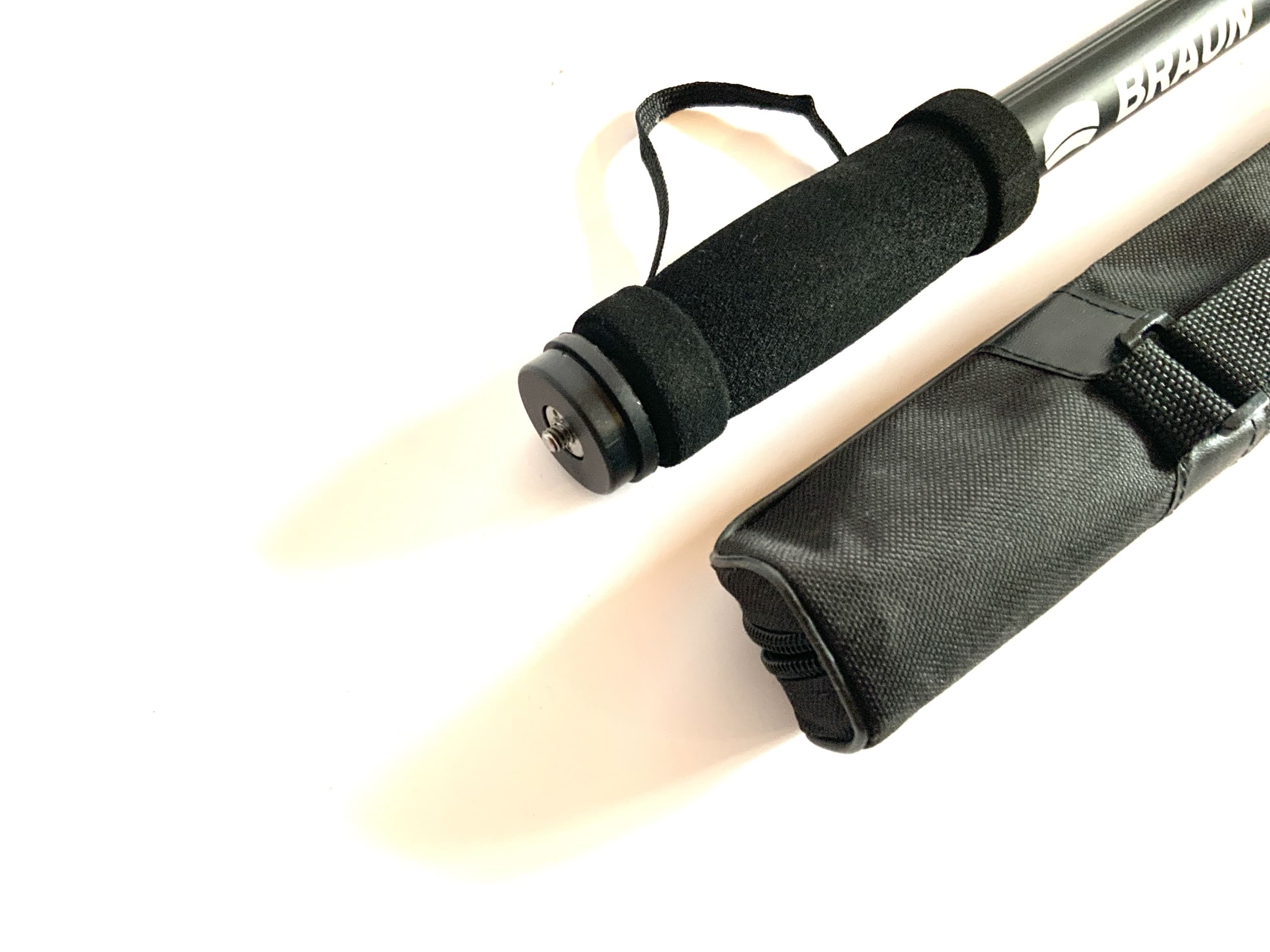 Braun 1001 Monopod schwarz mit Tasche Einbein Fotostativ