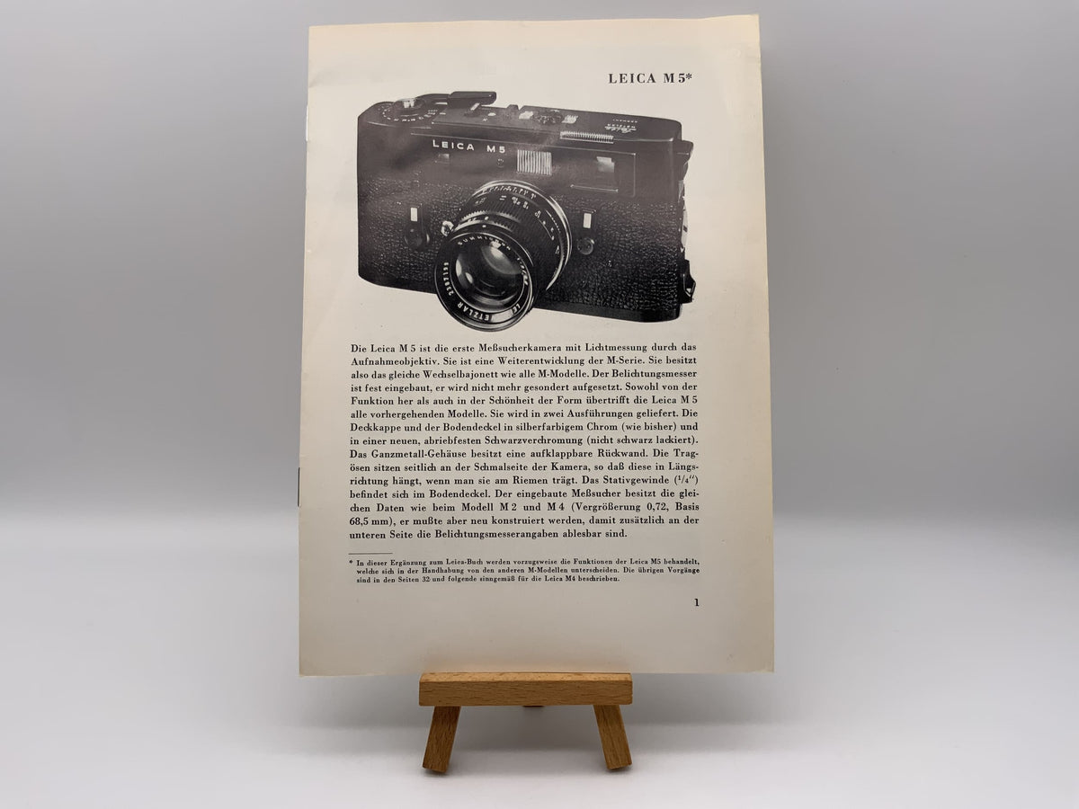 Leica M5 Infoblatt Deutsch