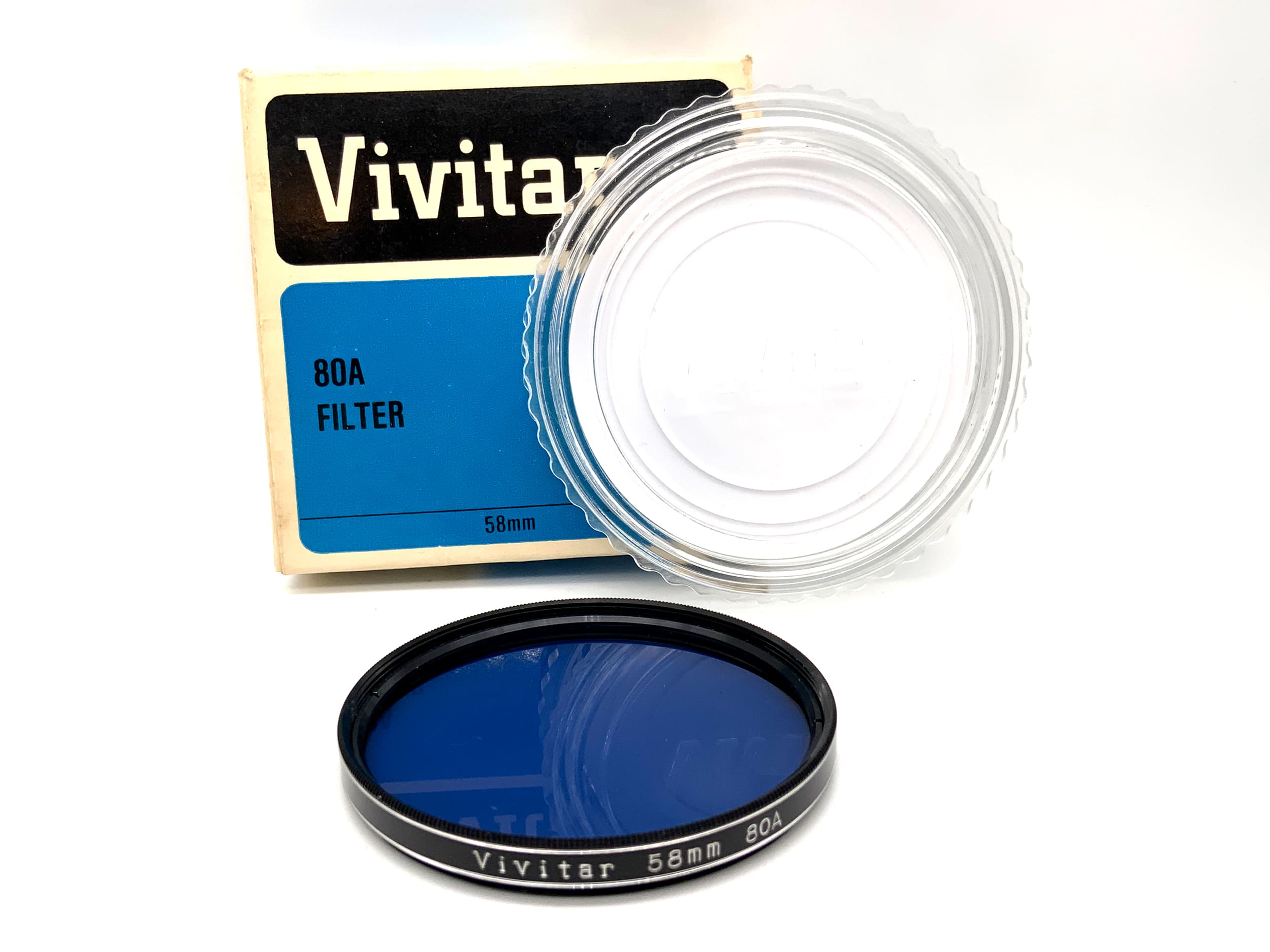 Vivitar Farbfilter 80A blau/blue in OVP Filter 58mm Kreisförmig Filtergewinde