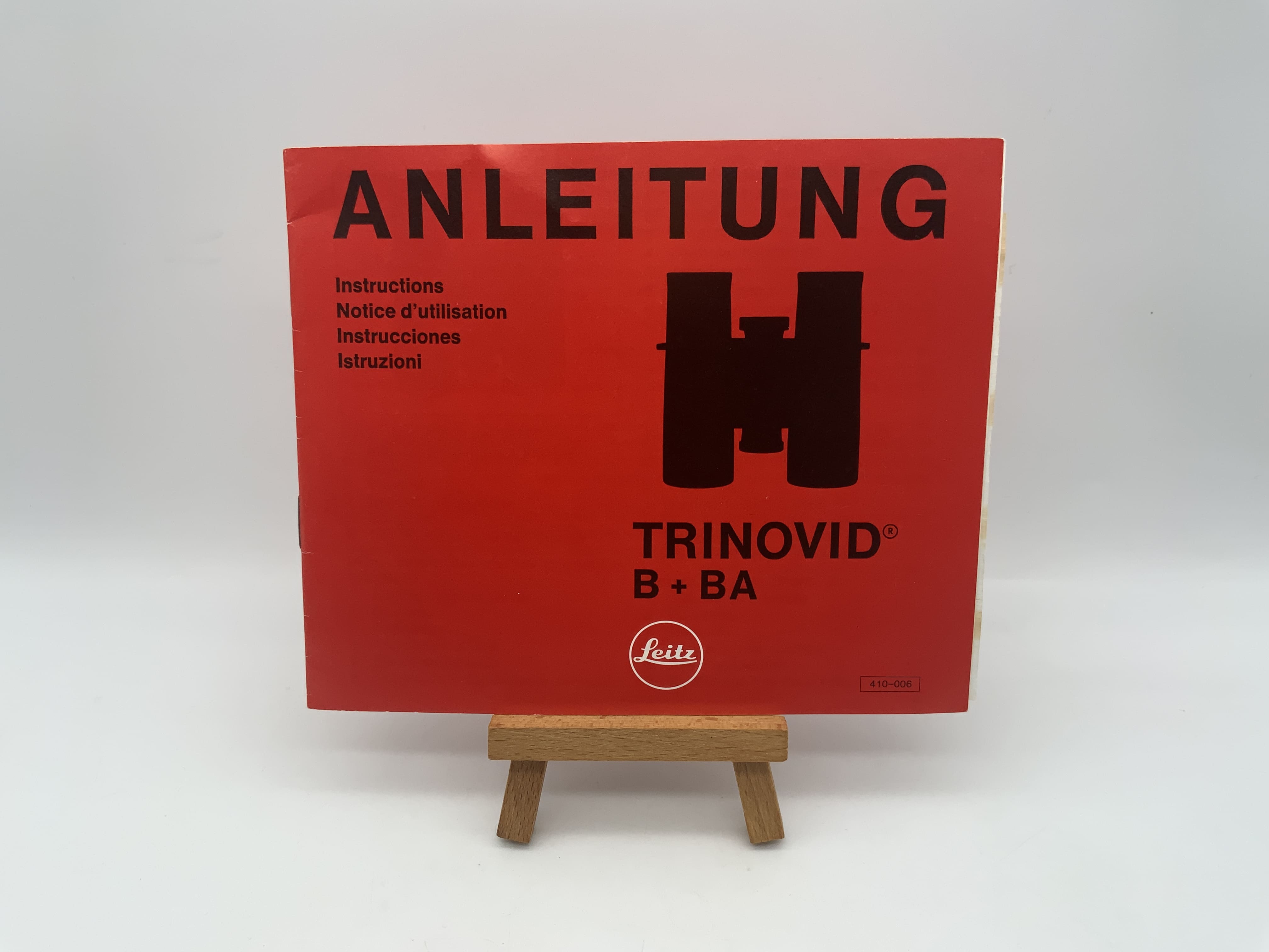 Leitz Trinovid B + BA 410-006 Leica Bedienungsanleitung Deutsch