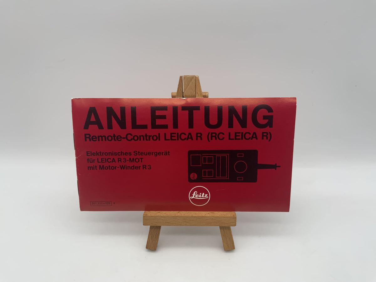 Leitz Remote Control Leica R (RC Leica R) Leica R3 Mot Bedienungsanleitung DE