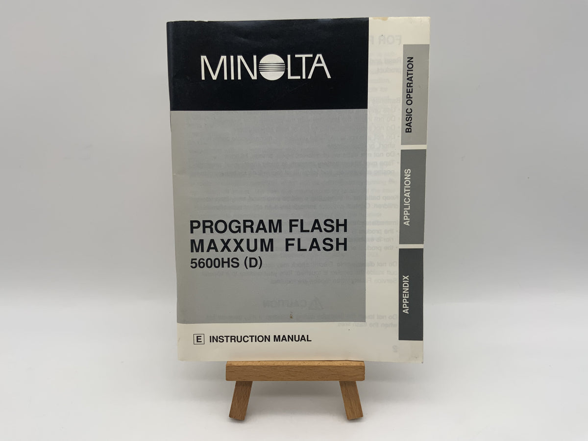 Minolta Program Flash MAXXUM Flash 5600HS (D) Bedienungsanleitung Englisch