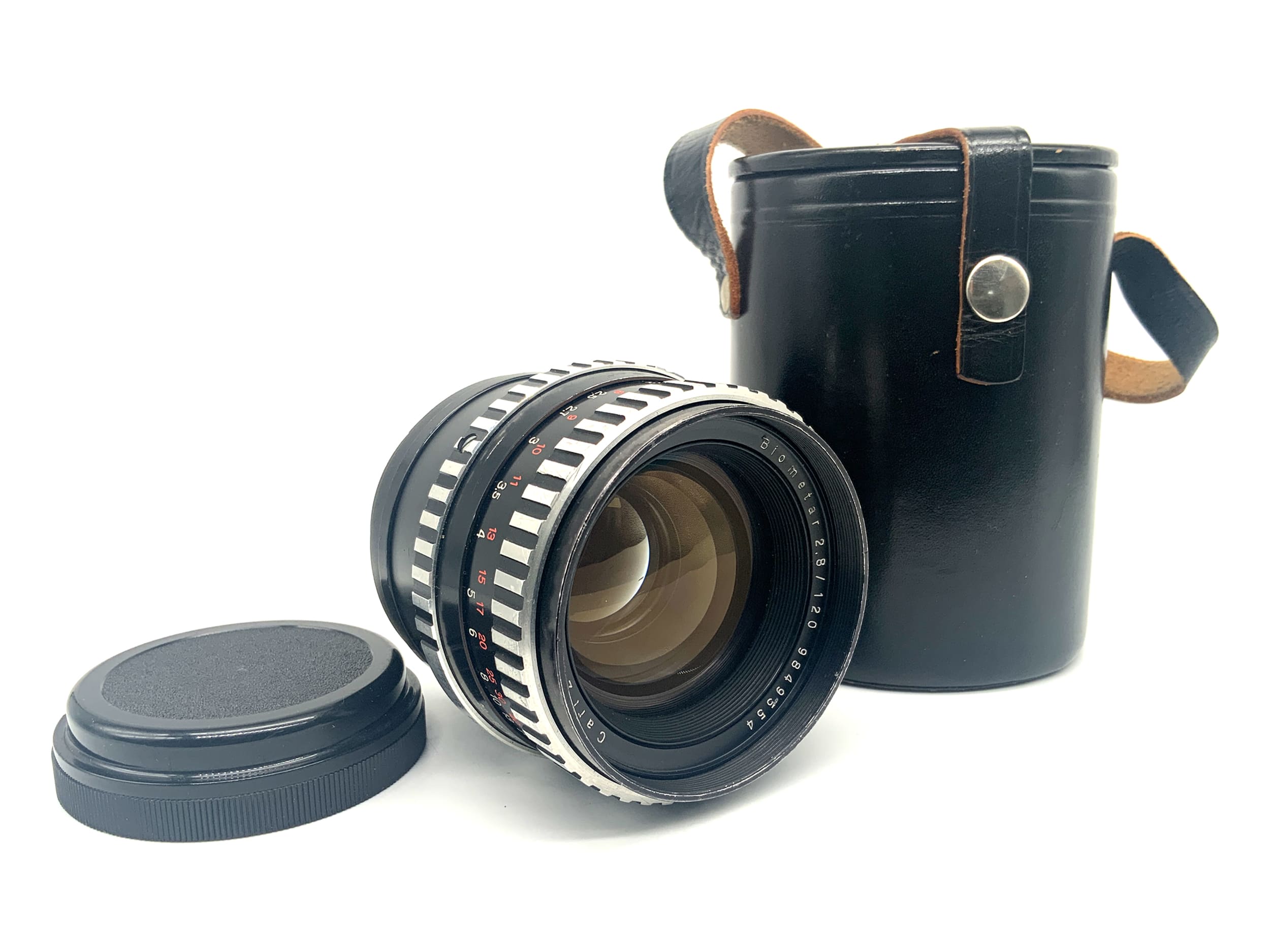 Carl Zeiss Jena Biometar 120mm 1:2.8 Objektiv Zebra mit Tasche (Pentacon Six)