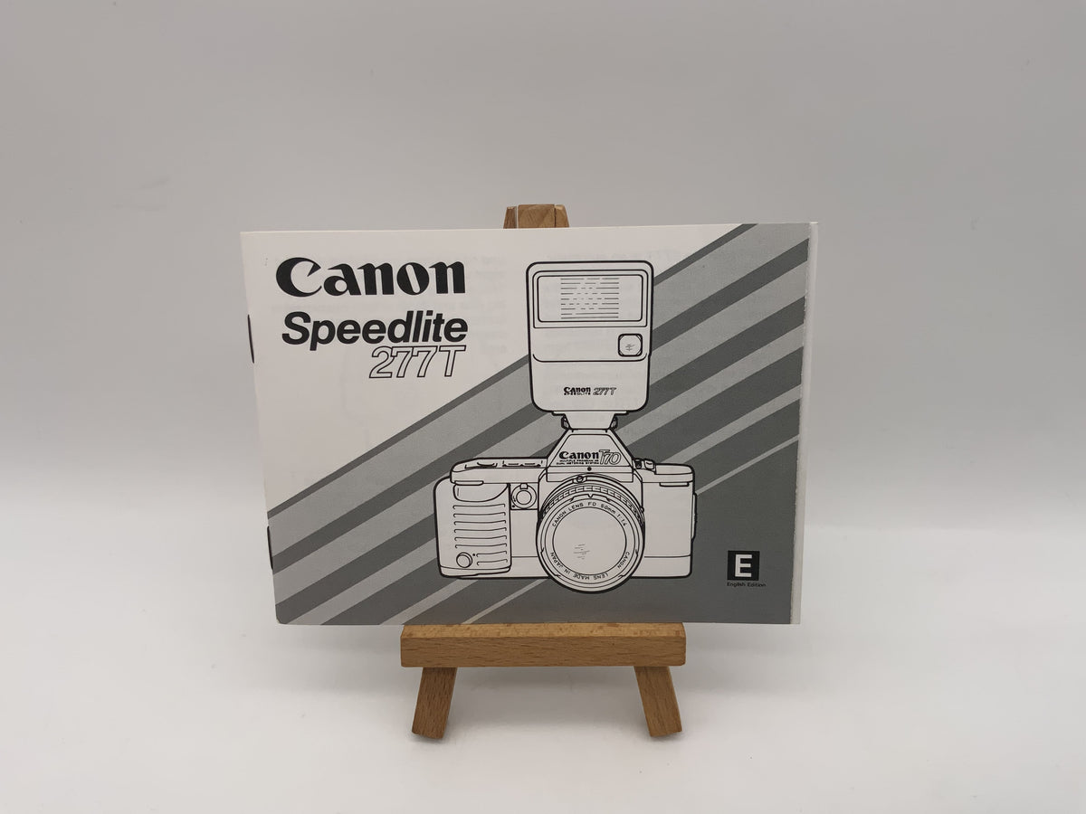 Manuel d'utilisation du flash Canon Speedlite 277T (anglais)