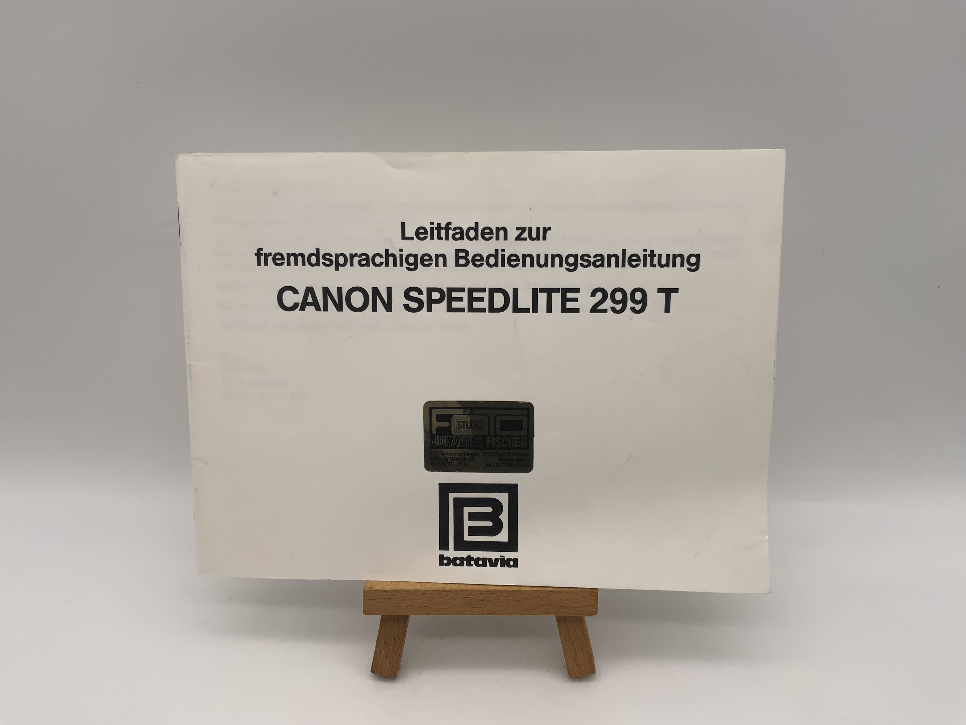 Canon Speedlite 299T Bedienungsanleitung Deutsch