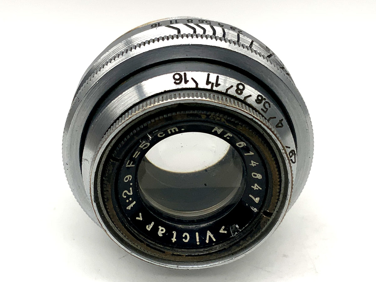Objectif E. Ludwig Victar 50 mm 5 cm 1:2.9 à focale fixe (M40 pour Praktiflex)