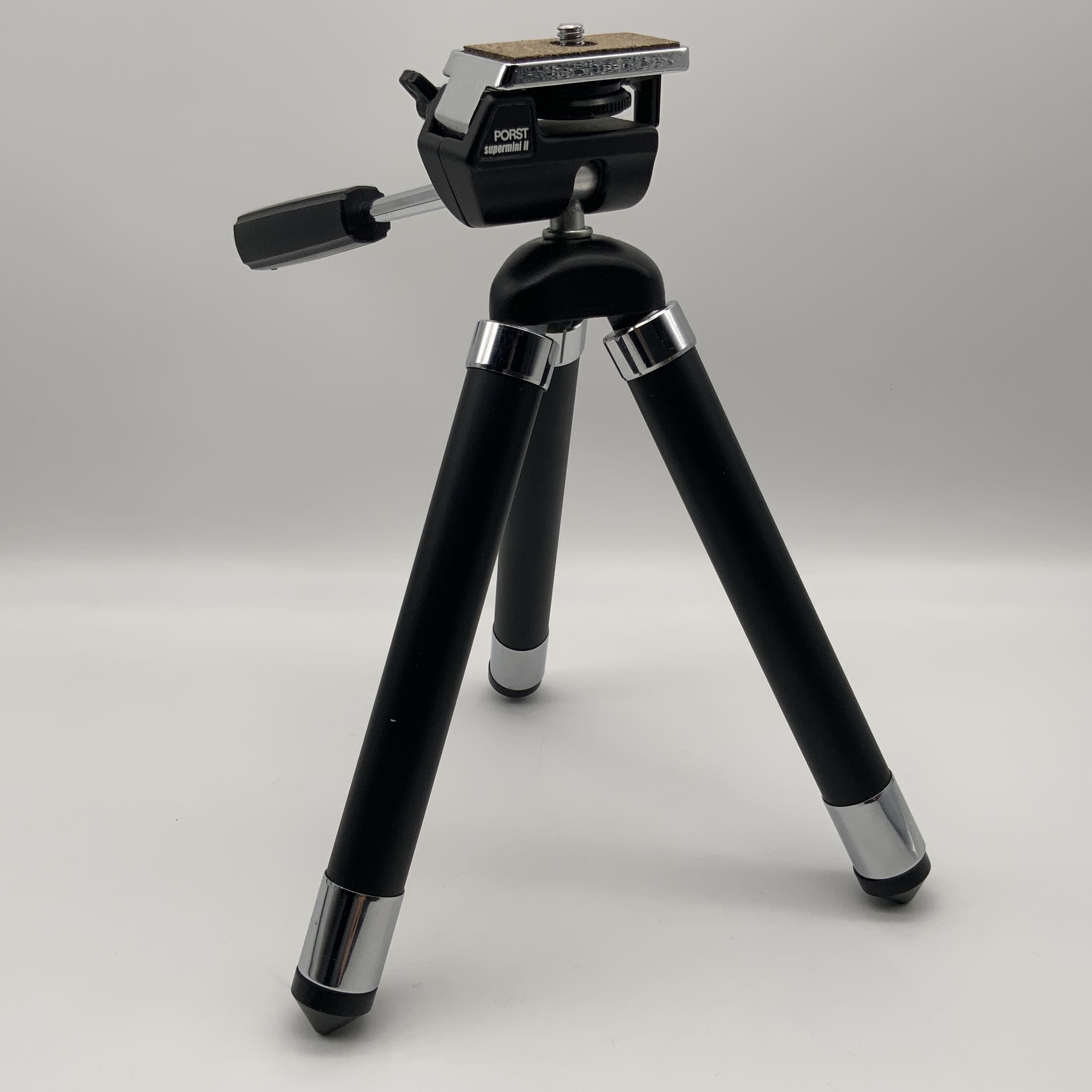 Porst supermini II Tischstativ schwarz Tripod Dreibein Taschenstativ