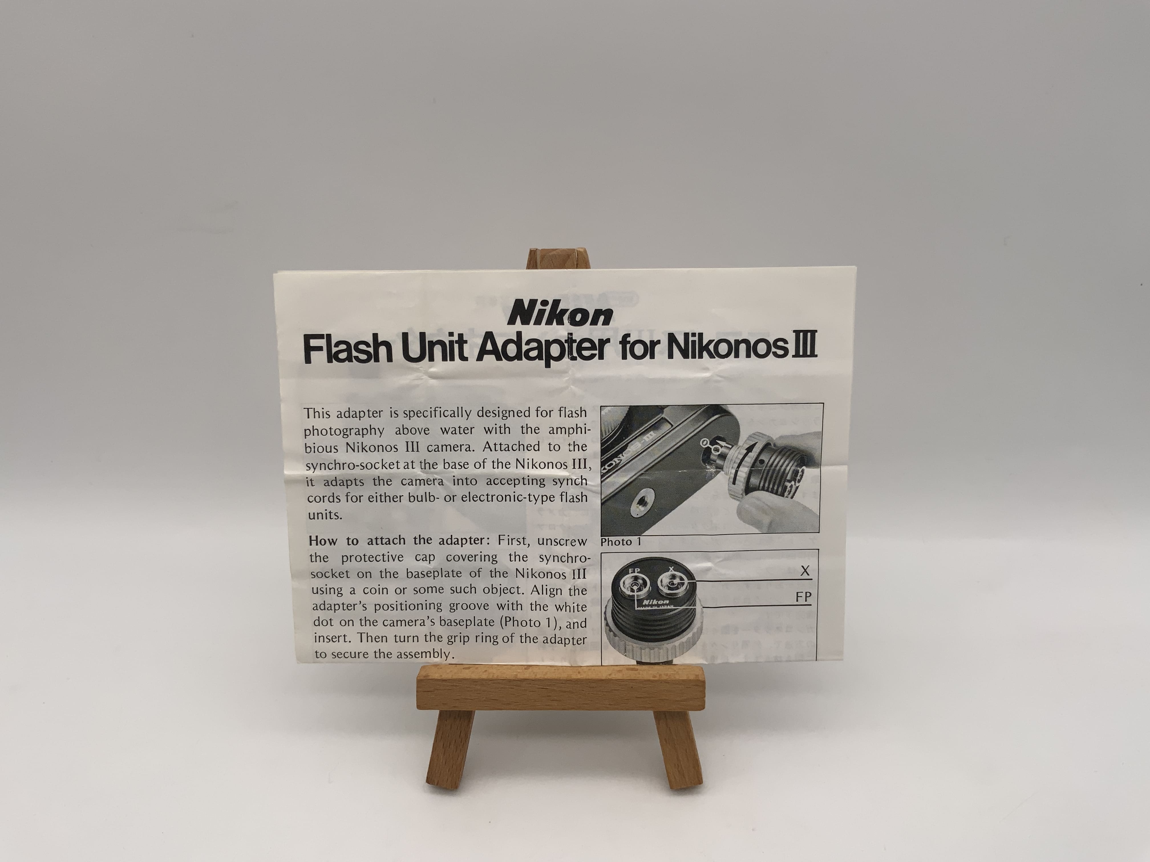 Nikon Flash Unit Adapter for Nikonos III Bedienungsanleitung Englisch