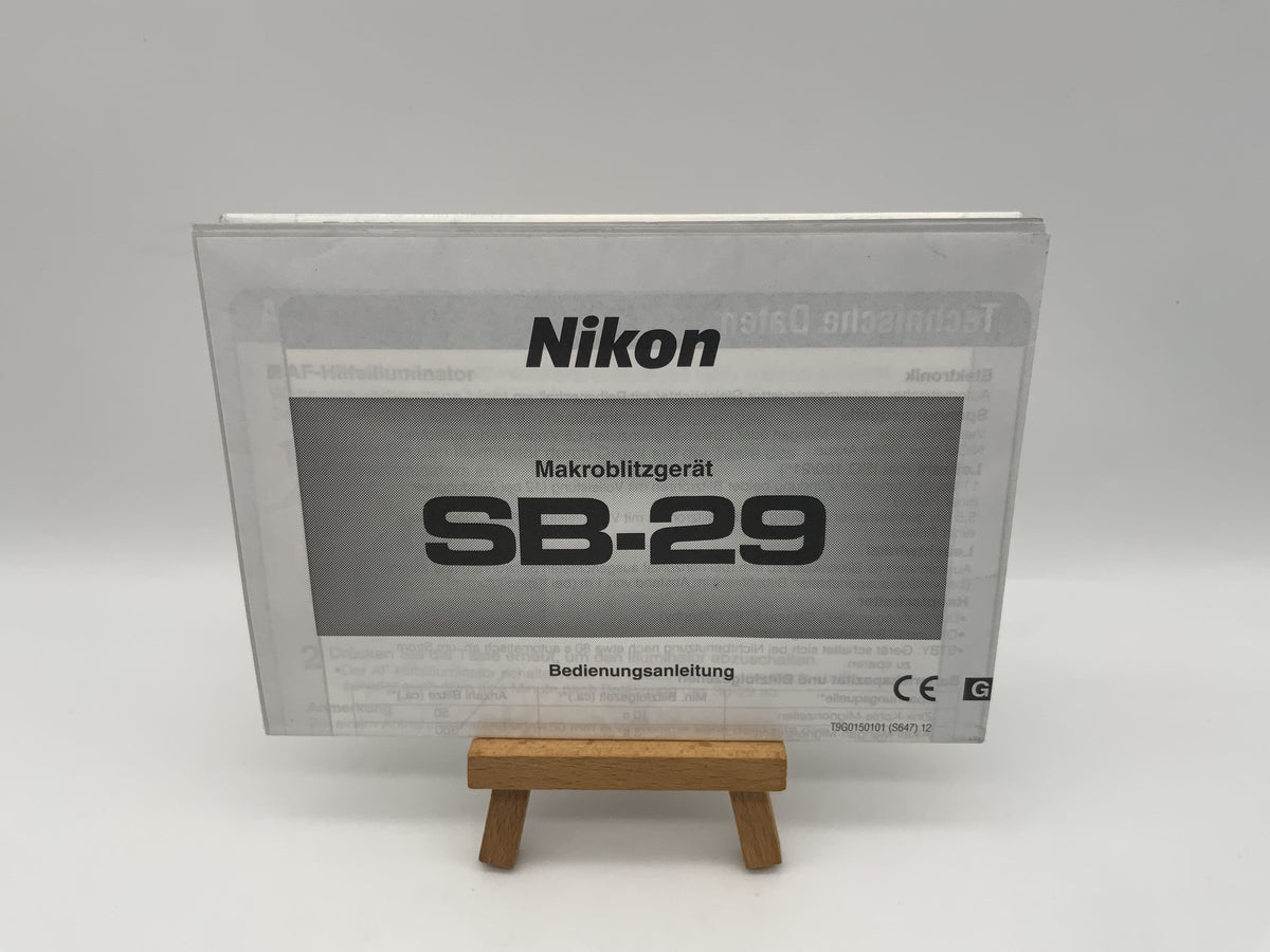 Nikon SB-29 Gebrauchsanweisung Bedienungsanleitung Deutsch
