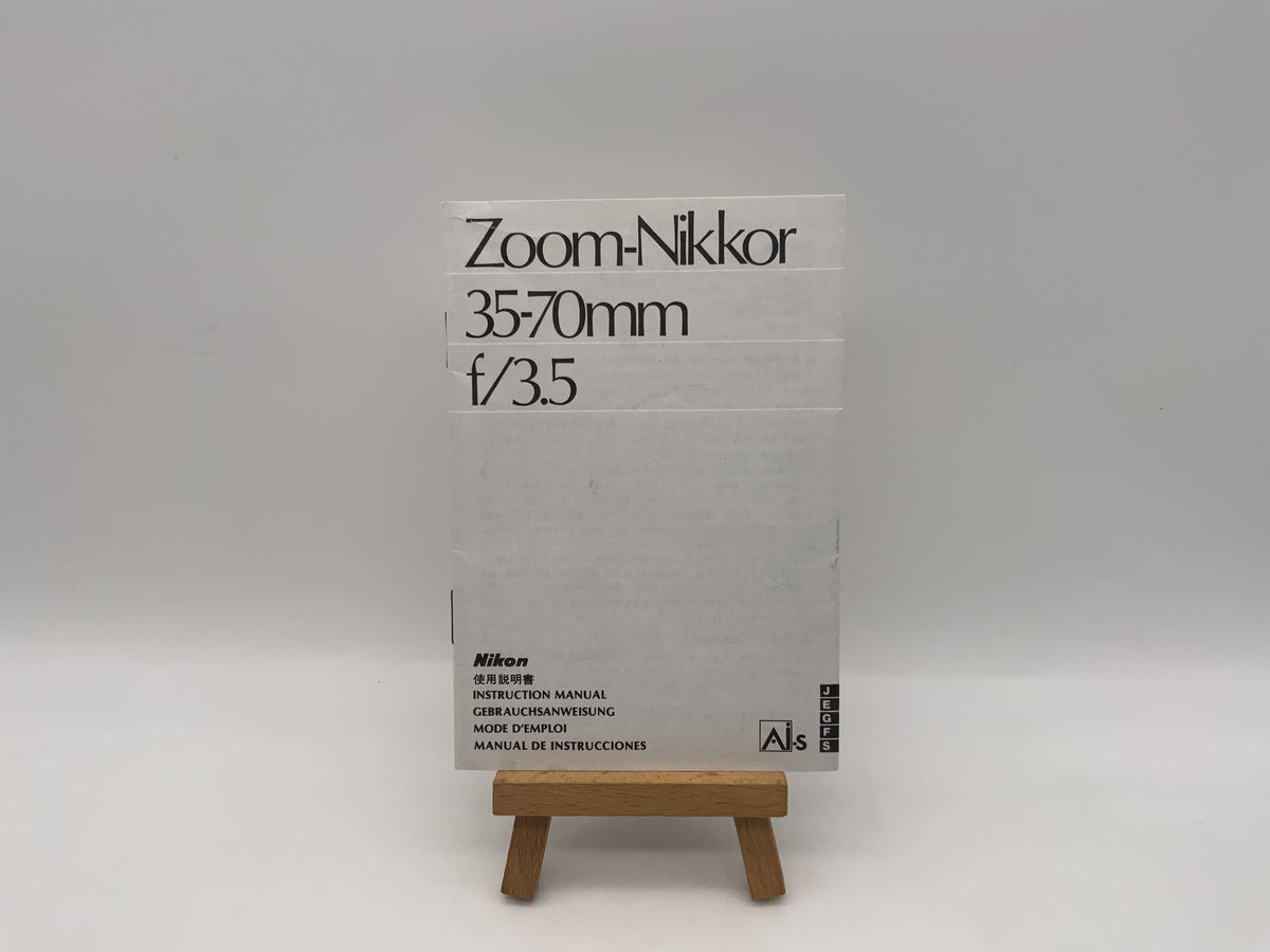 Nikon Zoom-Nikkor 35-70mm f/3.5 Gebrauchsanweisung Bedienungsanleitung Deutsch