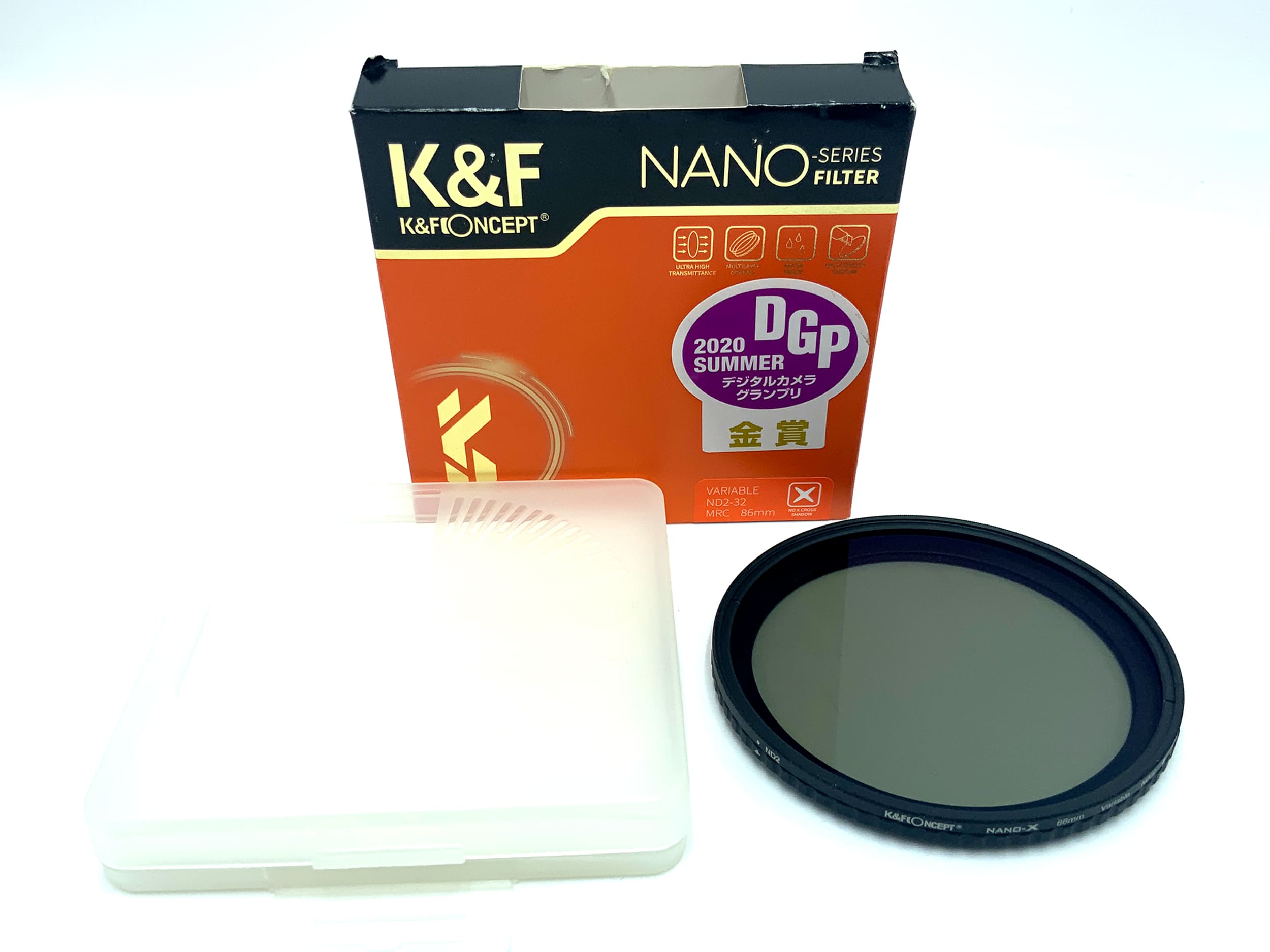 K&F Concept Graufilter Nano-X Serie Variable ND2-32 MRC in OVP Filter 86mm