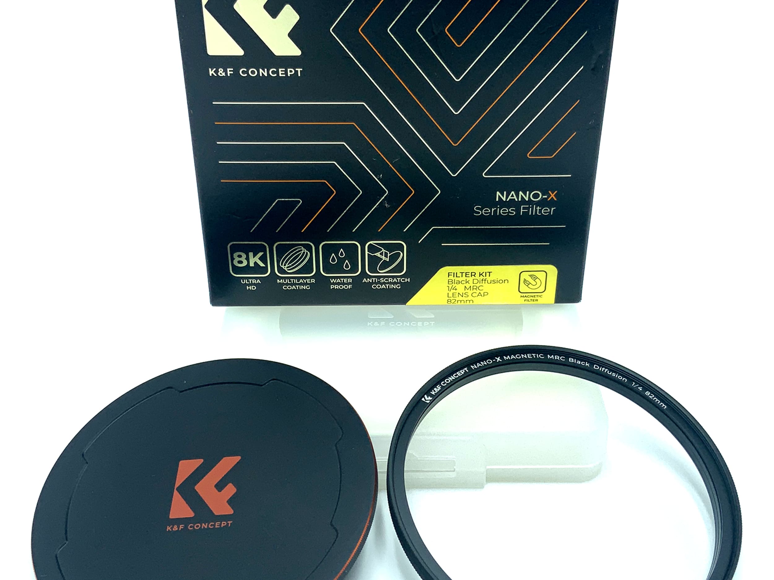 K&F Concept Filter Kit Nano-X Black Diffusion 1/4 MRC+ Lens Cap OVP Filter 82mm