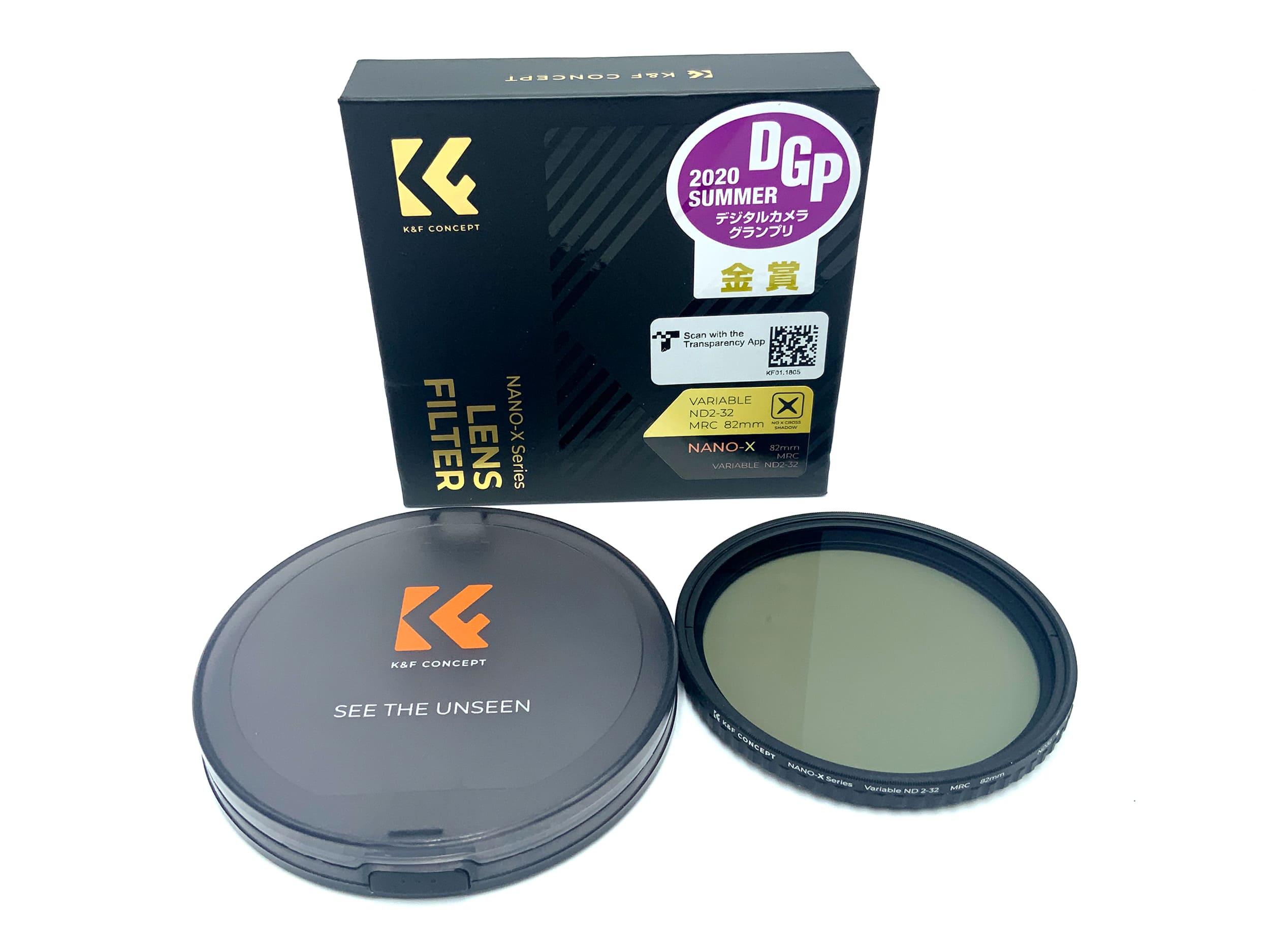 K&F Concept Graufilter Nano-X MRC Variable ND2-32 in OVP Filter 82mm Kreisförmig