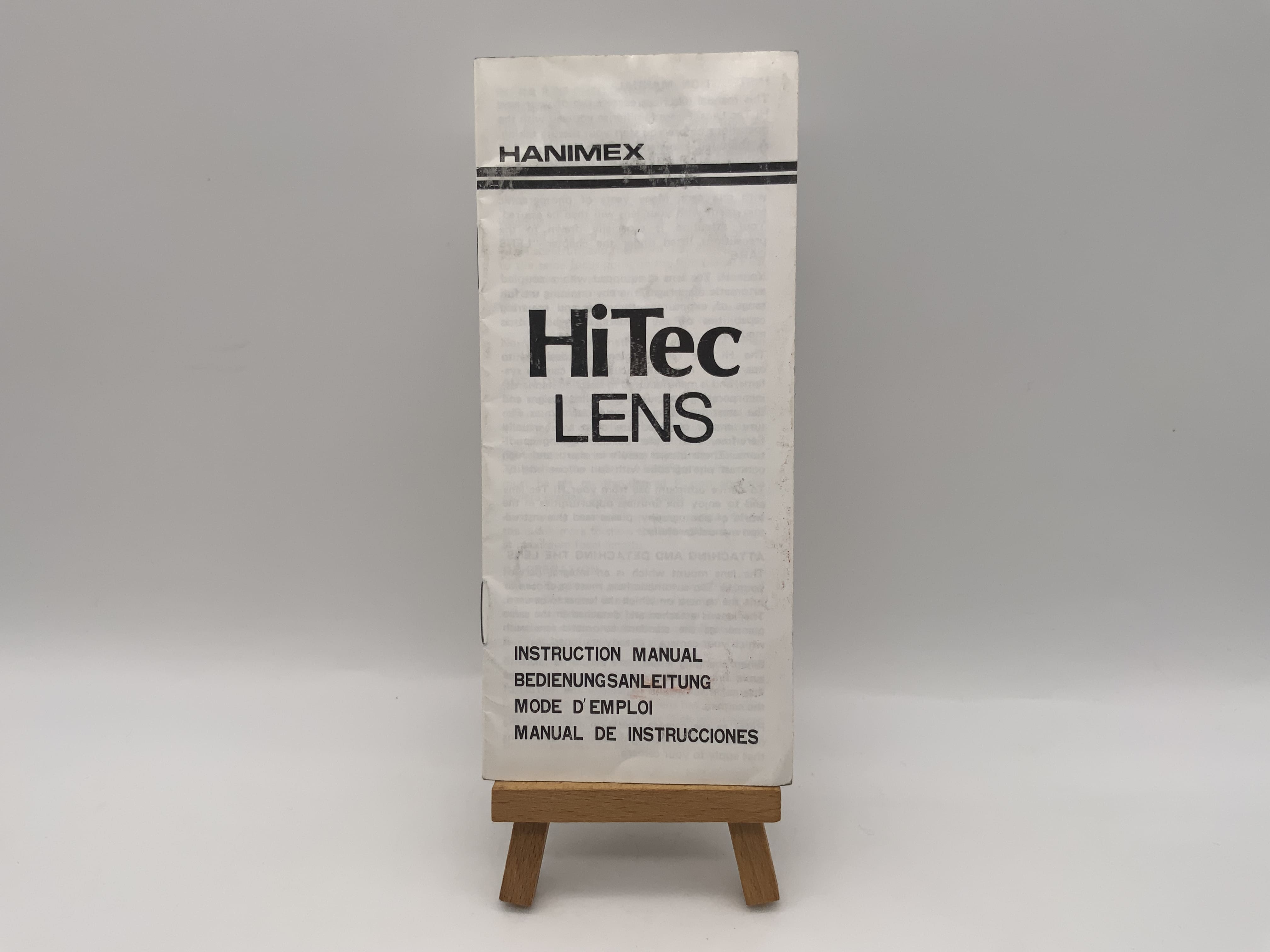 Hanimex Hi Tec Lens Gebrauchsanweisung Bedienungsanleitung Deutsch