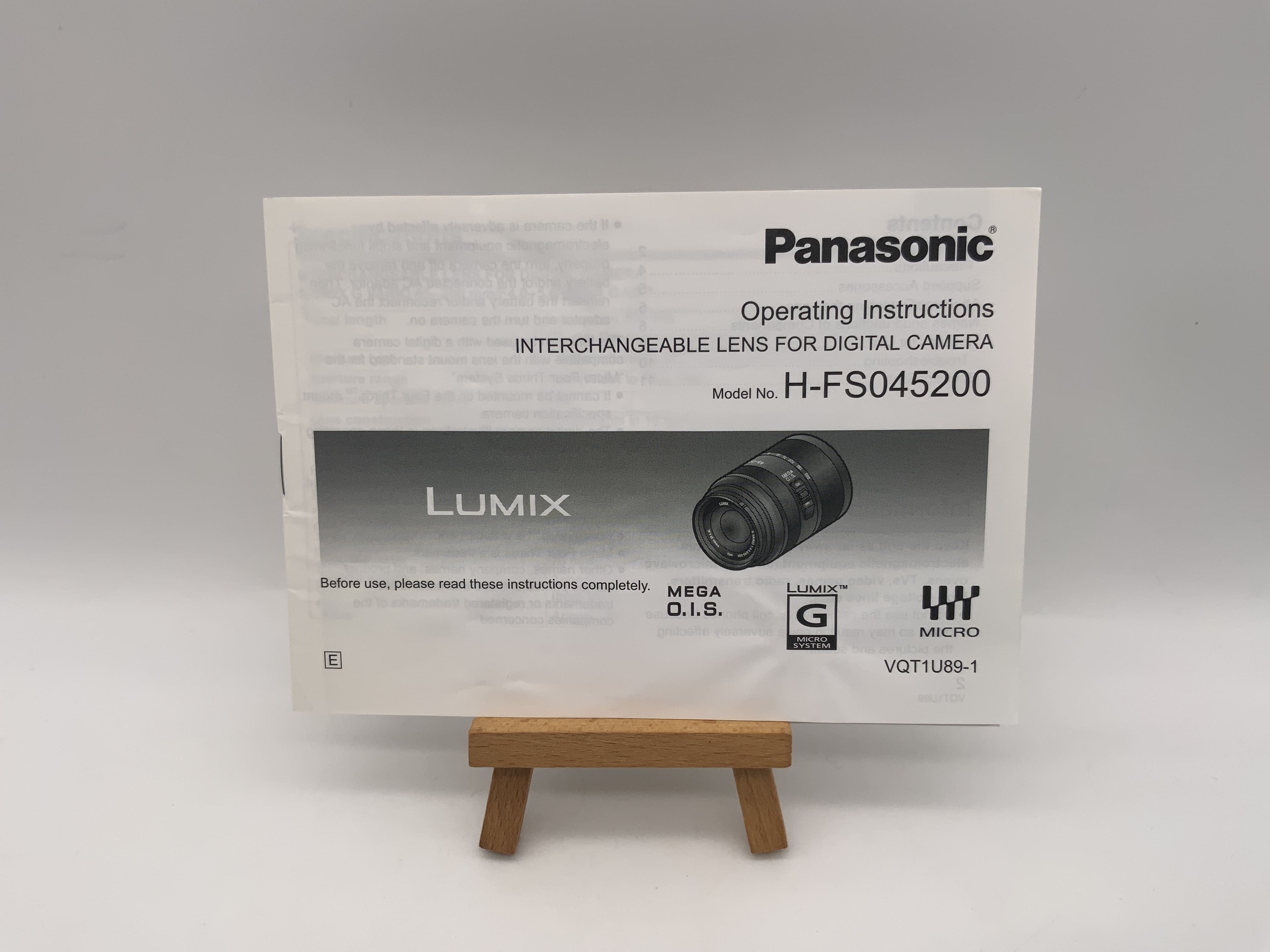 Panasonic H-FS045200 Gebrauchsanweisung Bedienungsanleitung Englisch