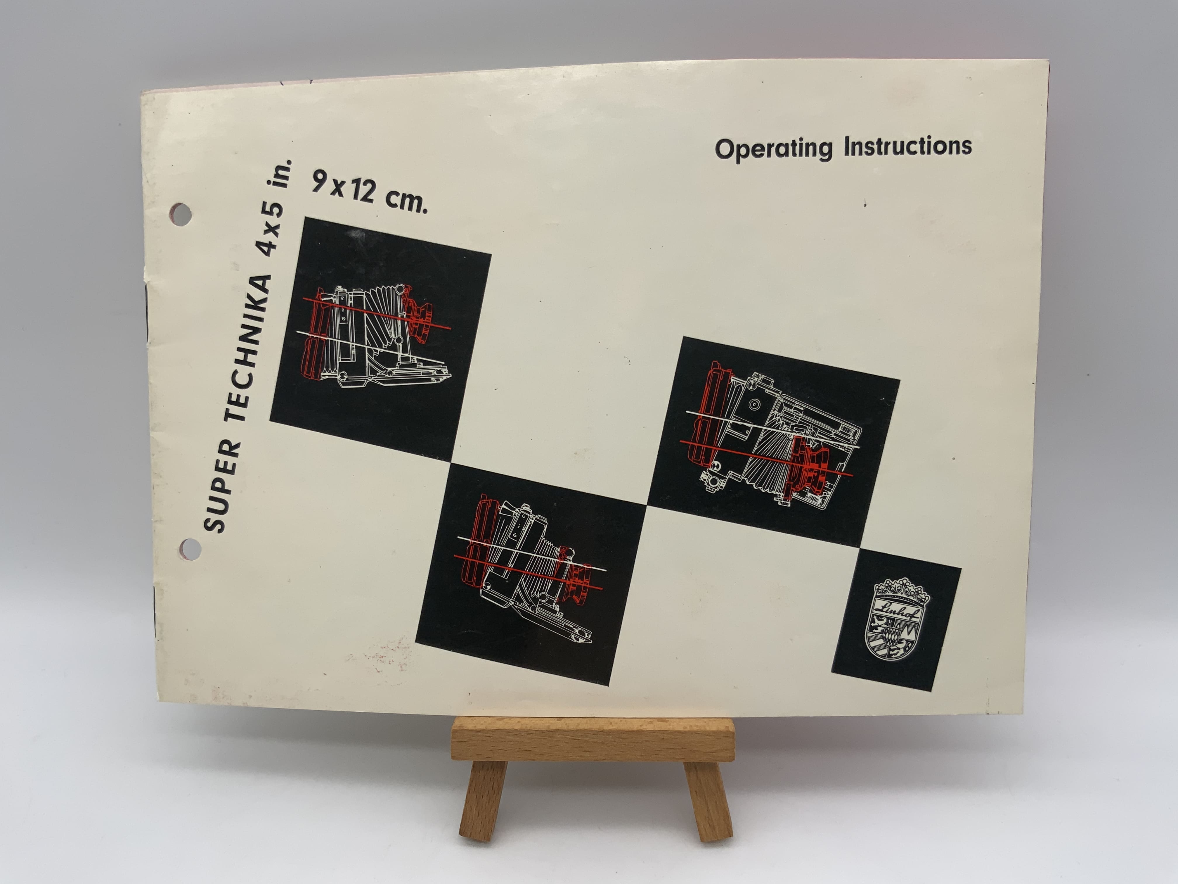 Linhof Super Technika 4x5 in 9x12 cm Operating Instructions Anleitung Englisch