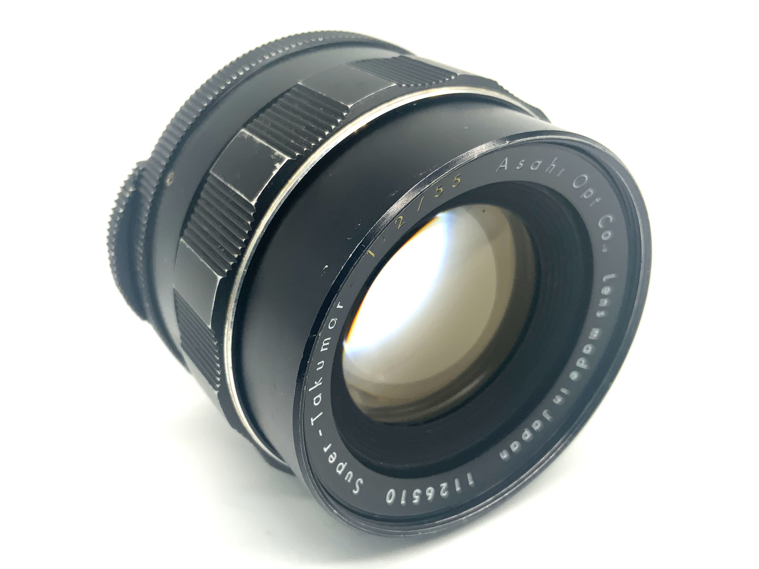 Asahi Pentax Super-Takumar 55mm 1:2 Objektiv Festbrennweite (M42) Text lesen!