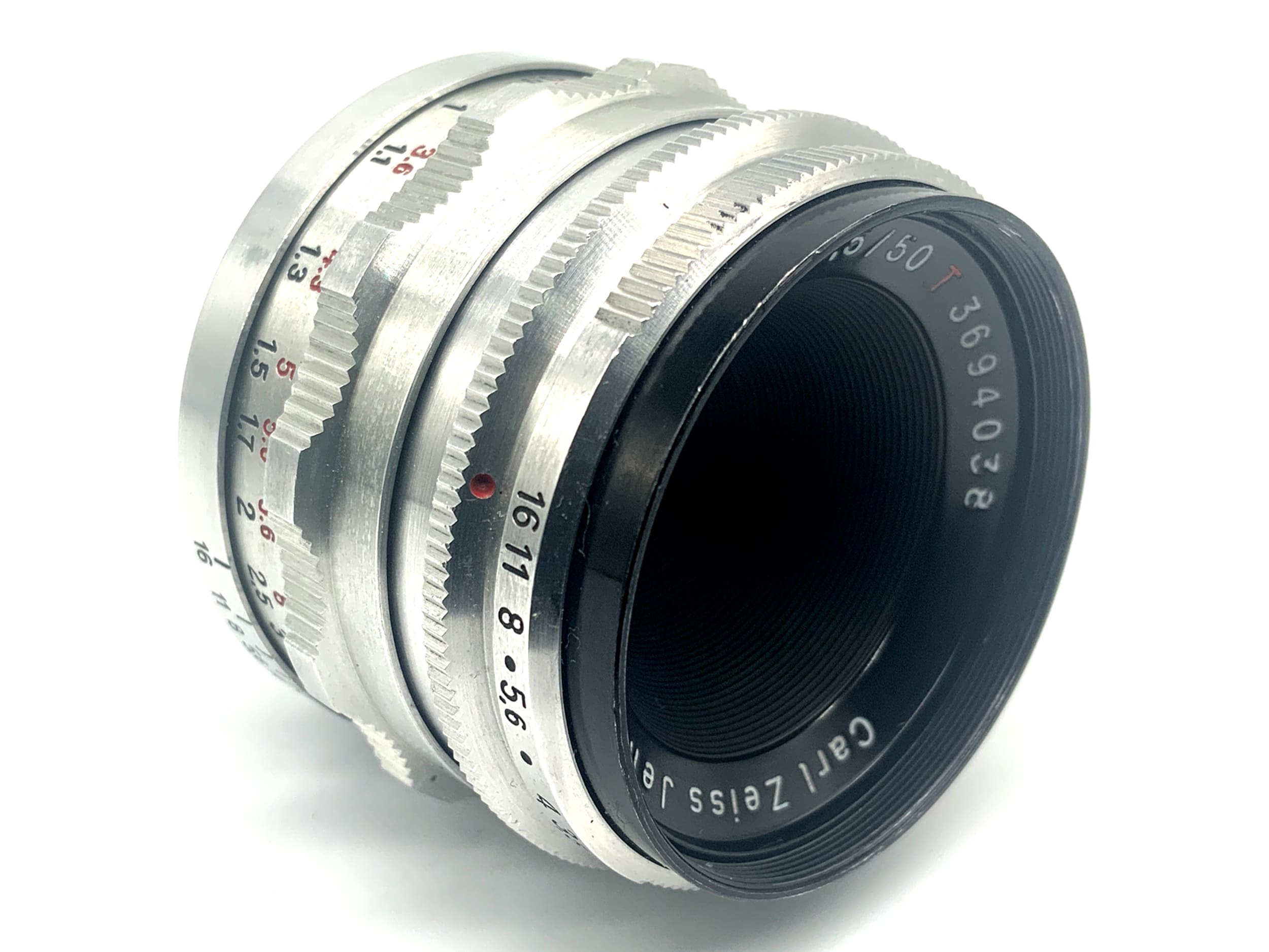 Carl Zeiss Jena Tessar Q1 14 Blades compact red T 50mm 1:3.5 Objektiv (M42)