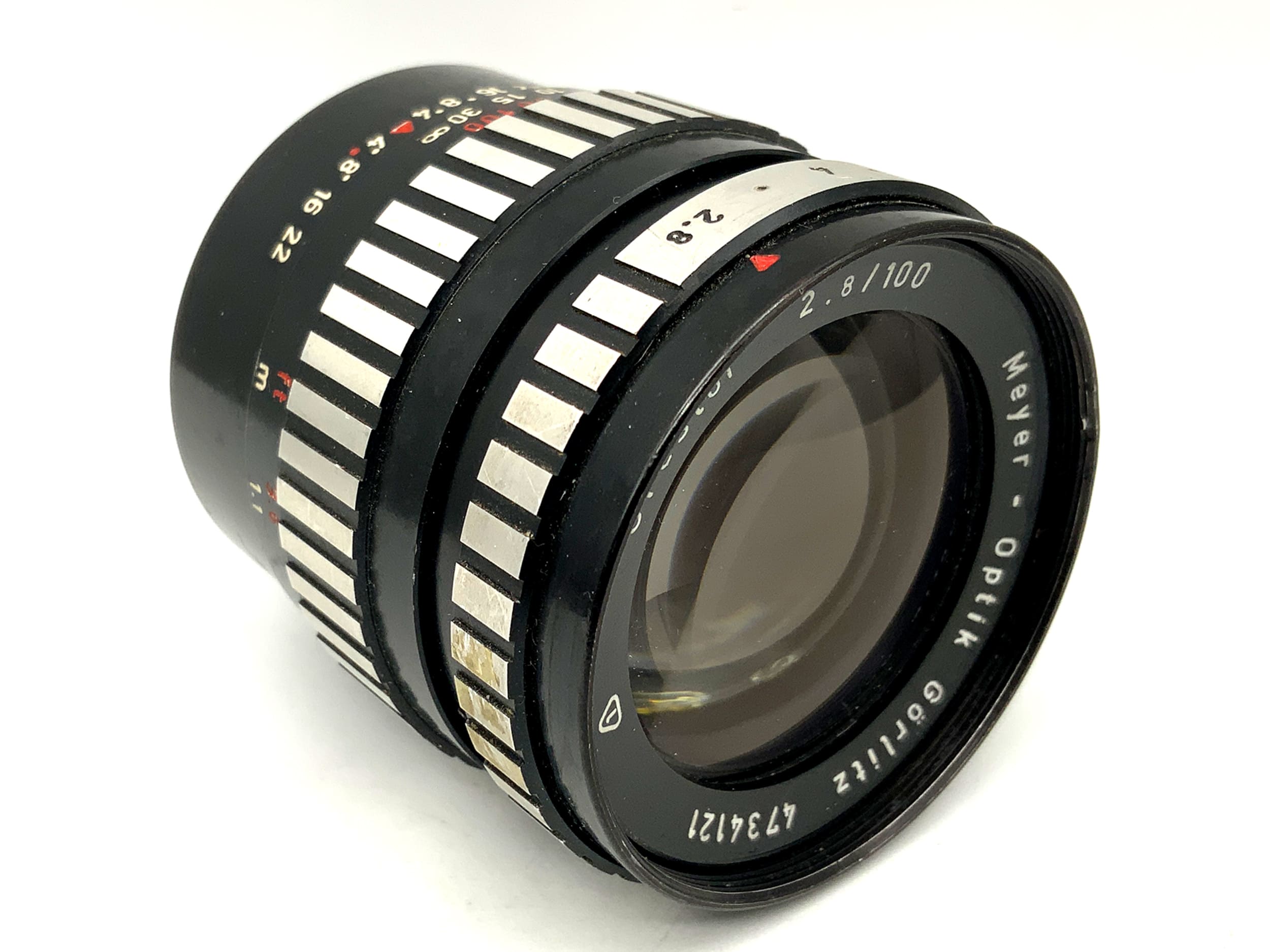 Objectif Meyer Optik Görlitz Orestor Zebra 100mm 1:2.8 à focale fixe (Exa)