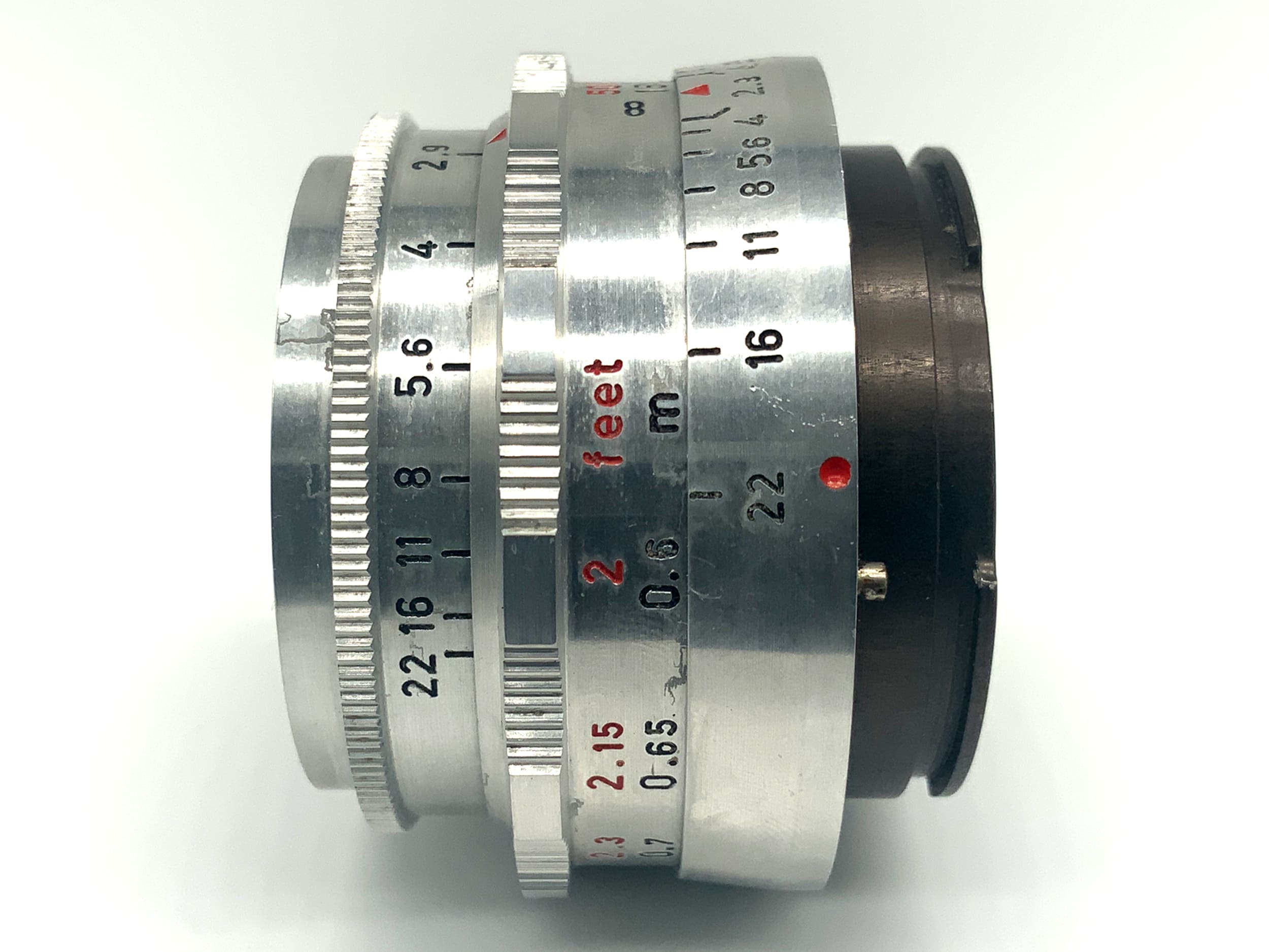 Meyer-Optik Görlitz Trioplan red V 12 Blades 50mm 1:2.9 Objektiv (EXA) Pilz!