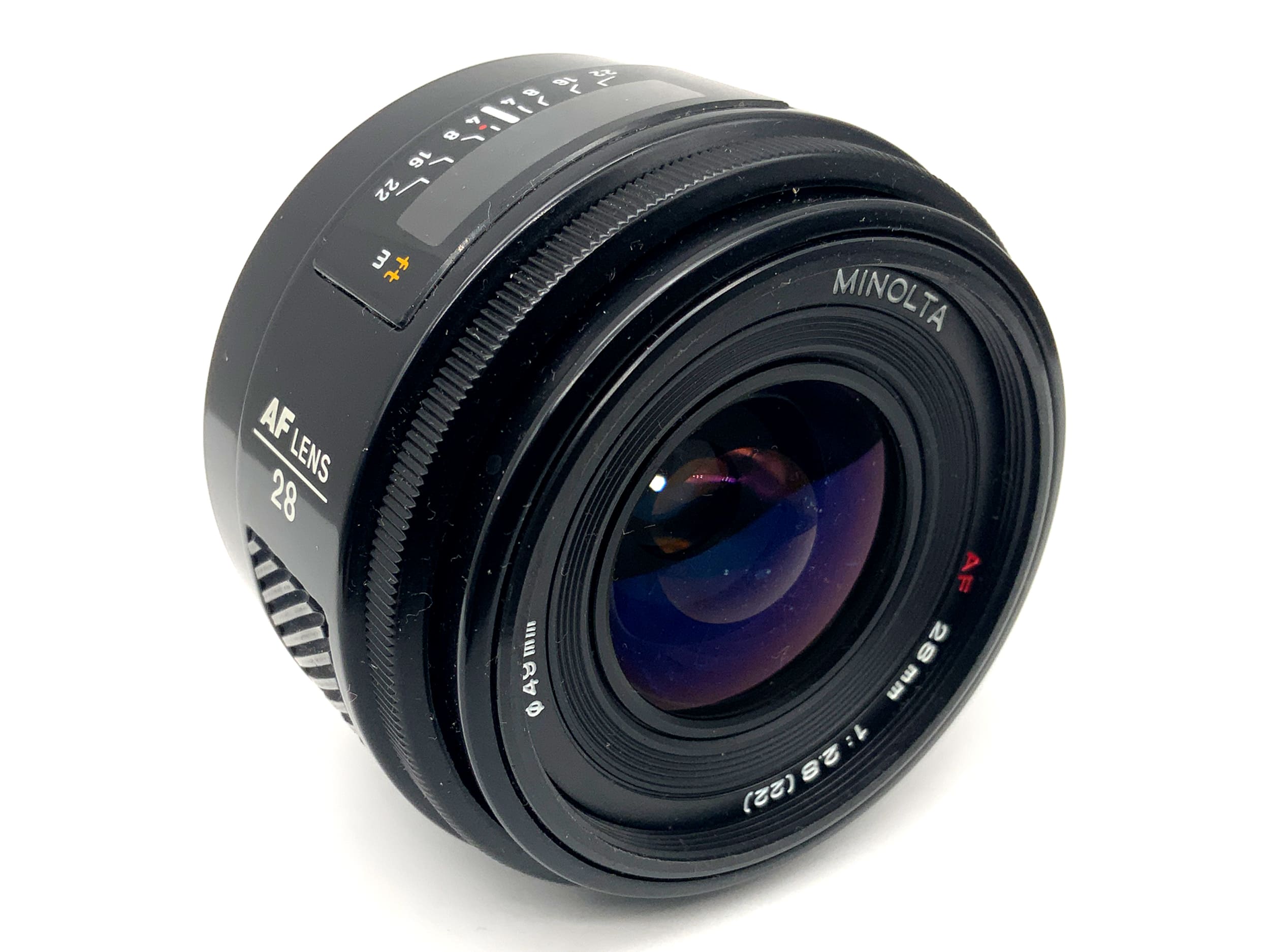 Objectif Minolta 28 mm 1:2.8 (22) AF à focale fixe autofocus (Minolta AF/Sony A)