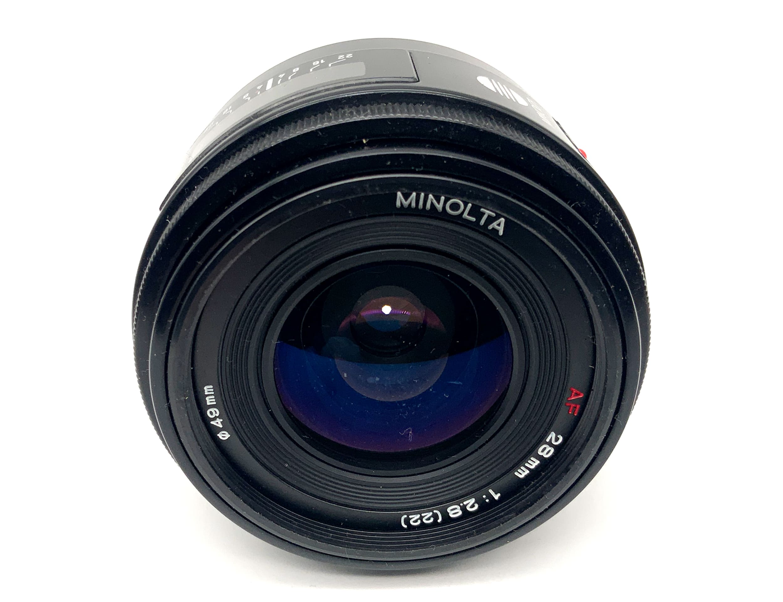 Objectif Minolta 28 mm 1:2.8 (22) AF à focale fixe autofocus (Minolta AF/Sony A)