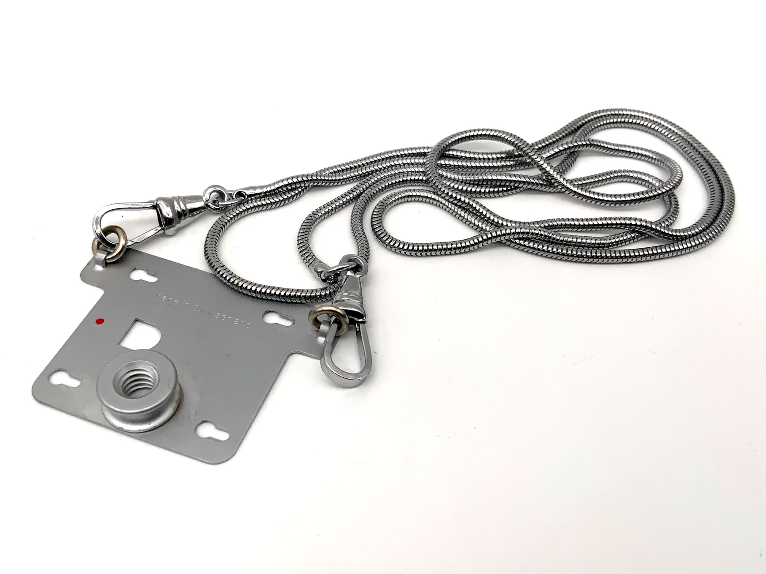 Concava Tessina 35 chain with tripod plate, camera strap, silver metal