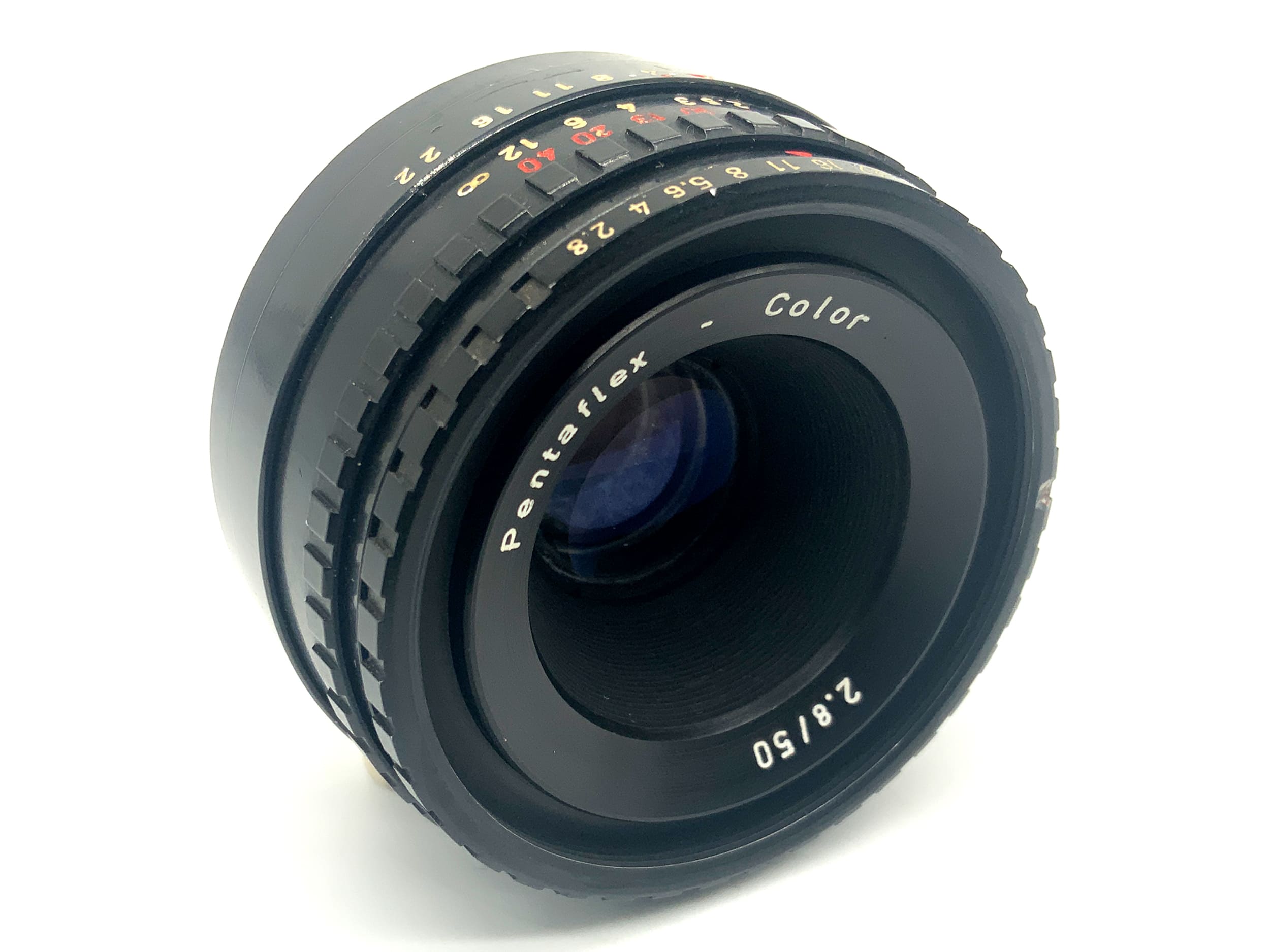 Pentaflex Color 50mm 1:2,8 Objektiv Festbrennweite (M42)