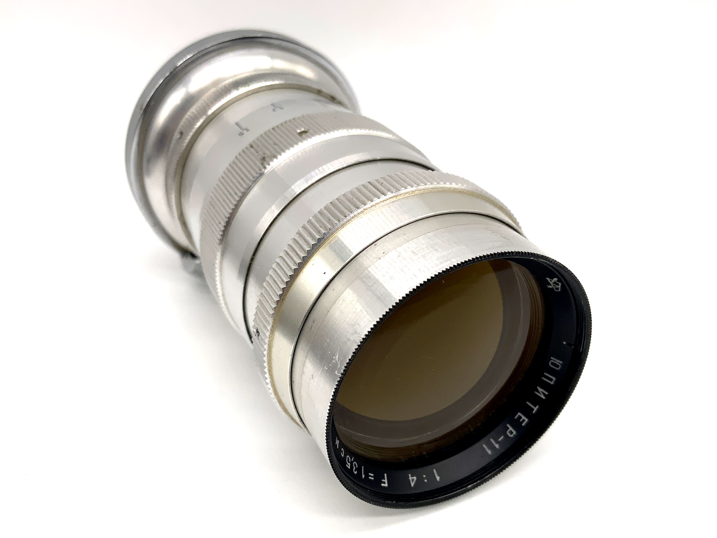 KMZ Jupiter-11 red P 135mm 1:4 Objektiv Festbrennweite (Contax RF)