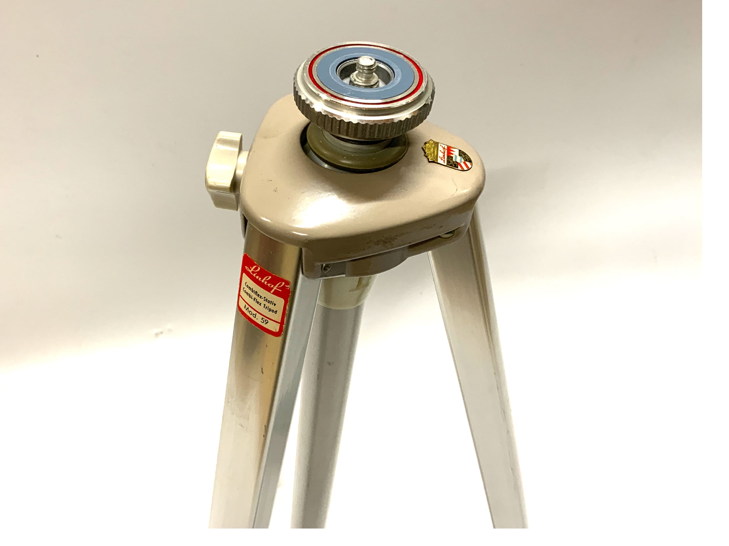 Linhof Mod.59 Stativ silber Combiflex-Stativ Alustativ Dreibeinstativ Fotostativ