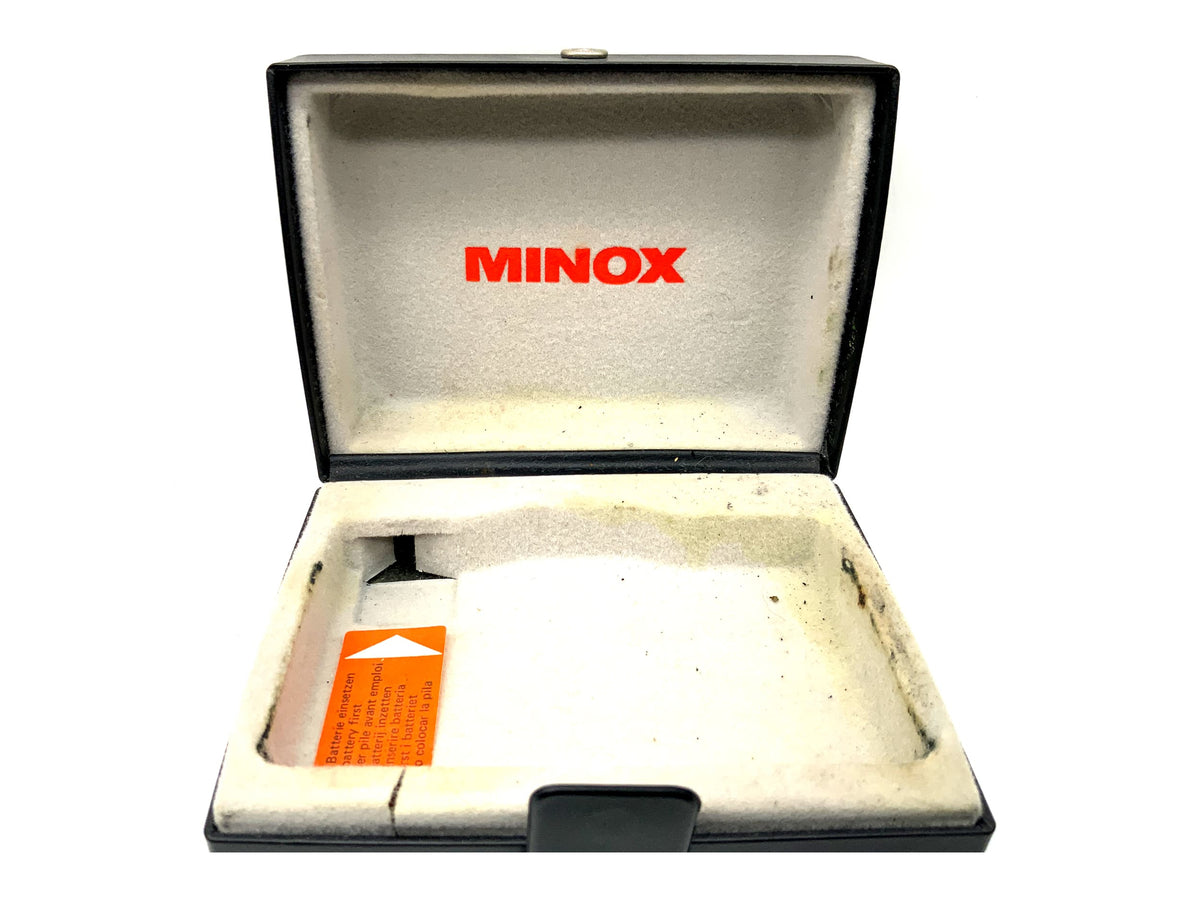 Sac Minox 35 EL, noir, étui vide, étui rigide, cuir, sac pour appareil photo