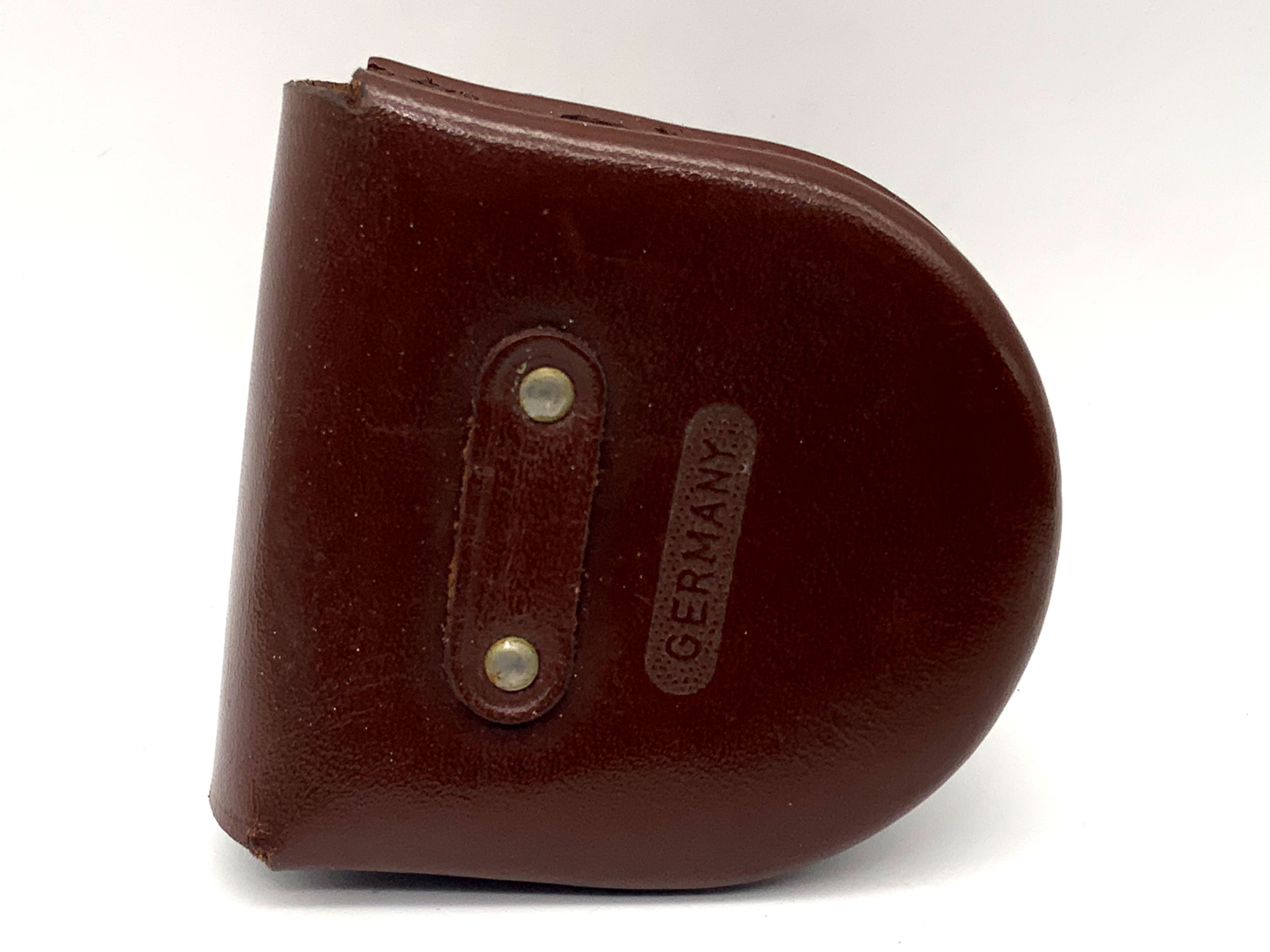 Étui en cuir marron Rollei RII pour objectif Rolleiflex Baj2