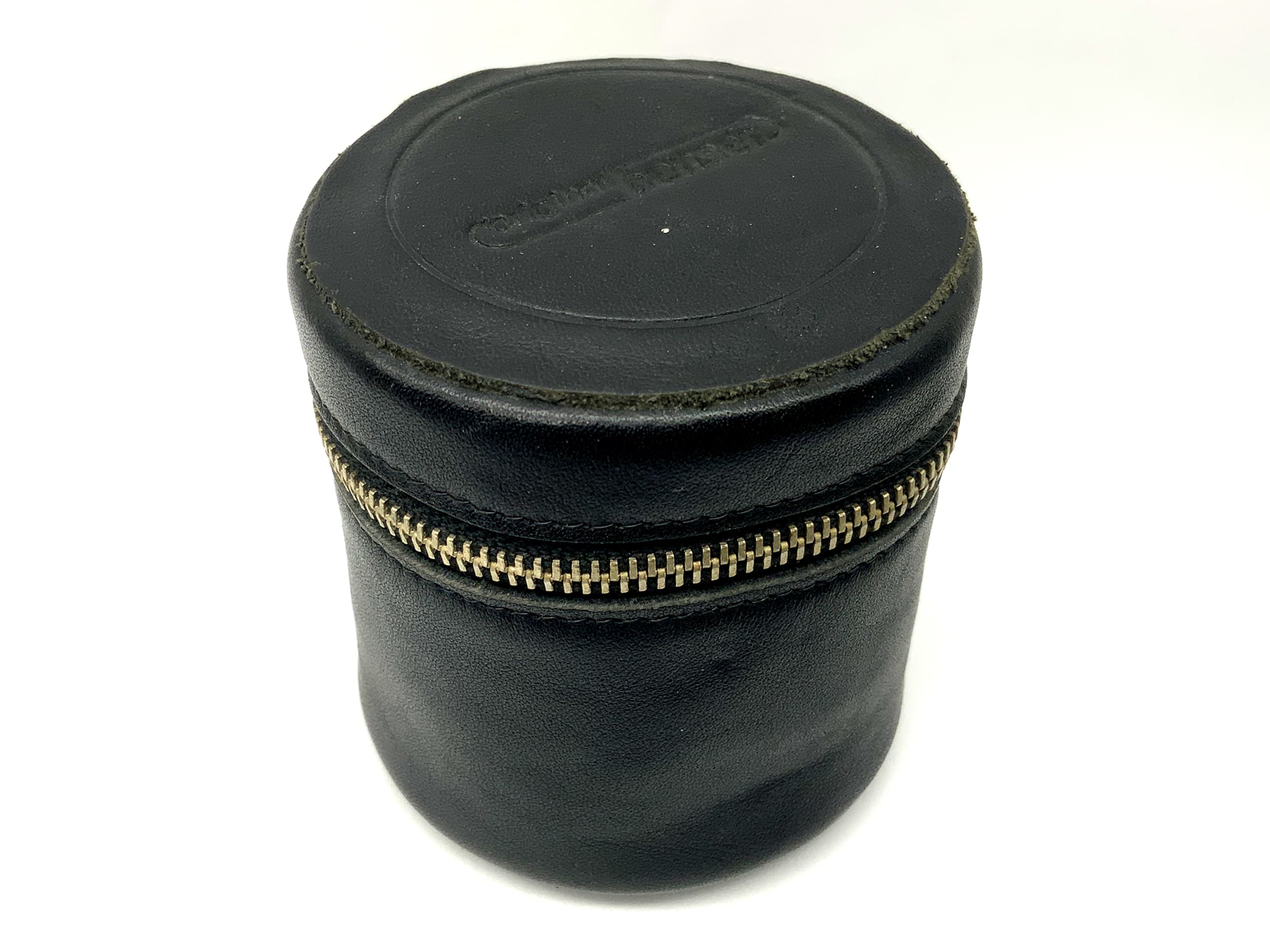 Original Benser ca. 8x7,5cm Köcher schwarz Leder Soft Lens Case Lens Case