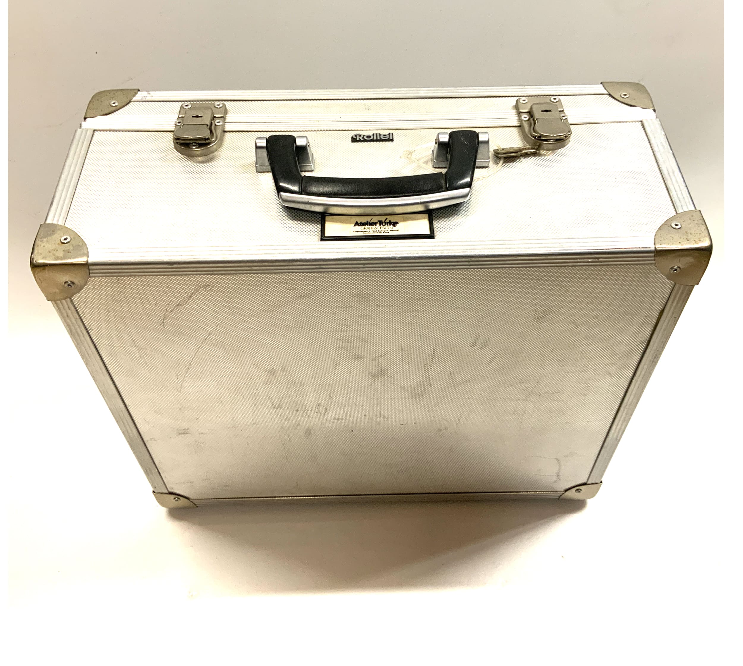 Rollei Fotokoffer Koffer silber 44x38x19cm Außenmaß Alukoffer !leicht verbogen!