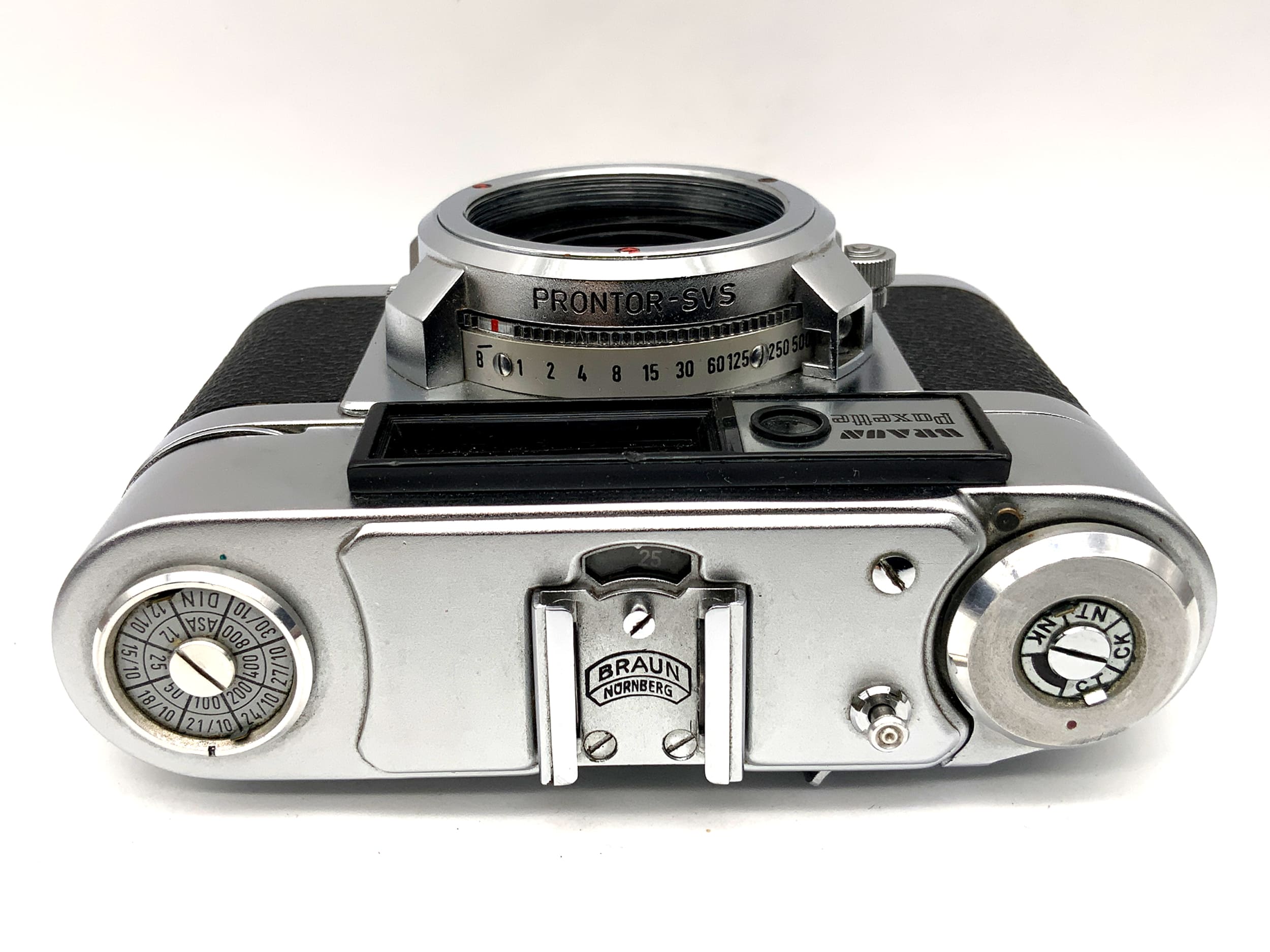 Braun Paxette Sucherkamera Prontor-SVS (ohne Objektiv) Analogkamera