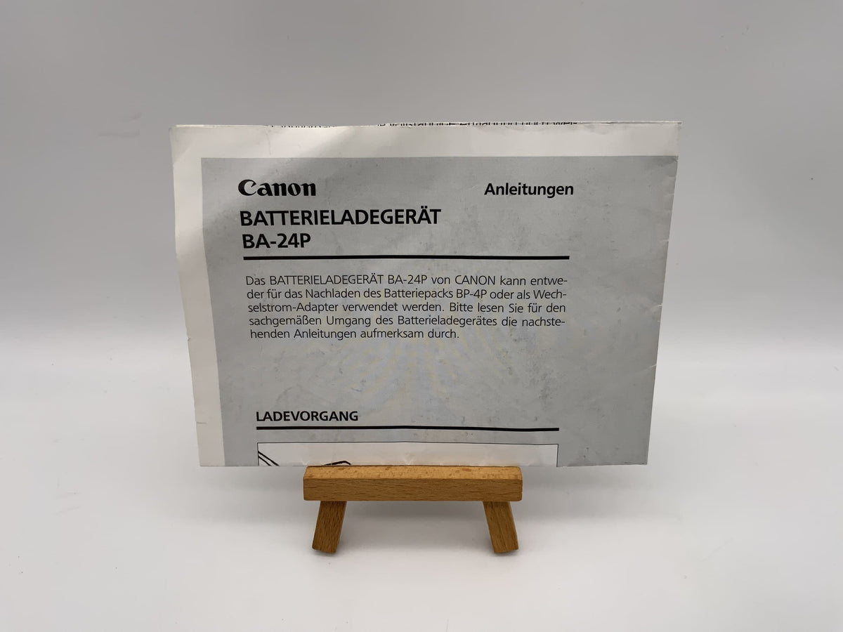 Canon BA-24P Battery Charger User Manual (German)