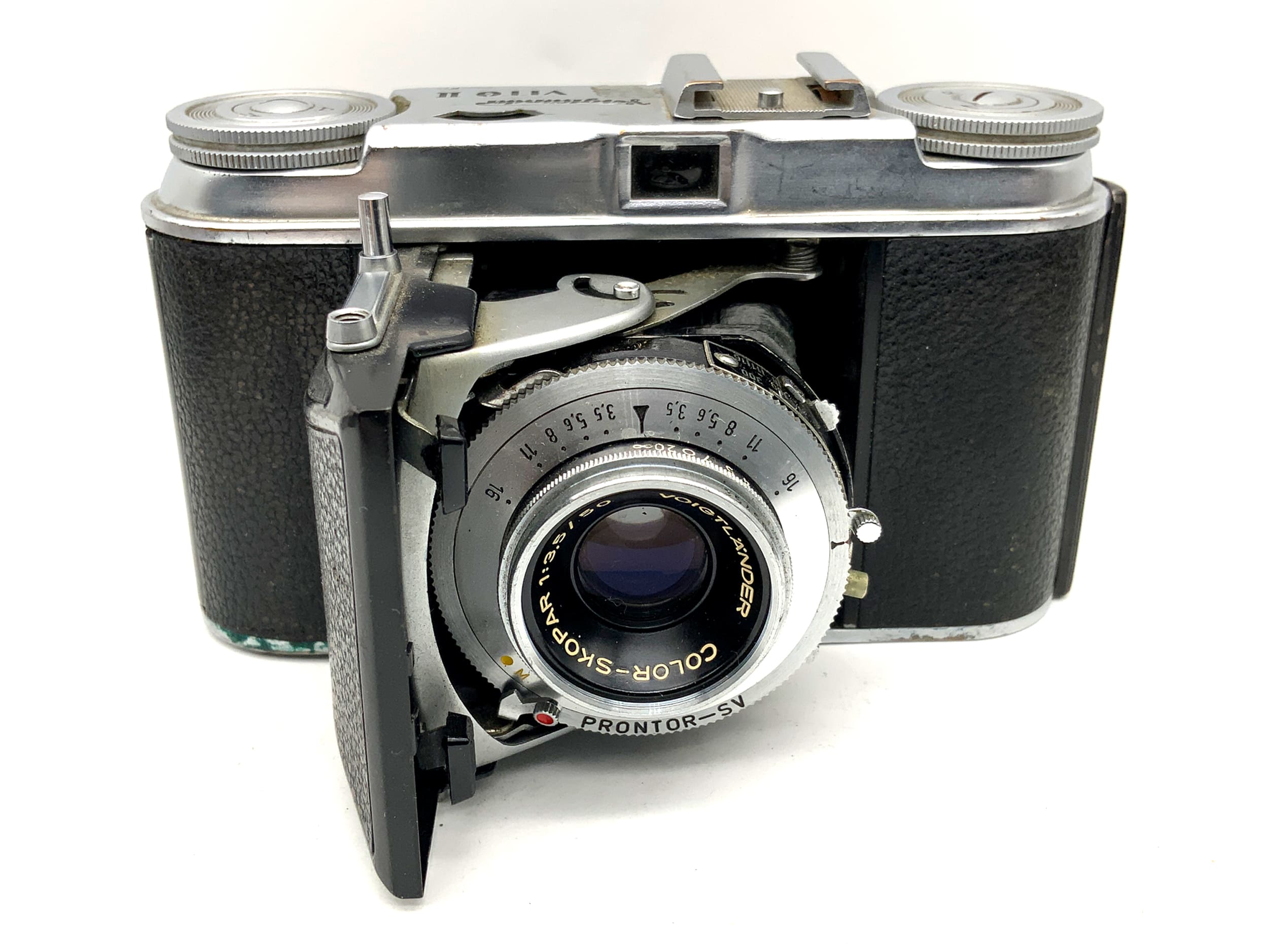 Appareil photo pliable Voigtländer Vito II avec Color-Skopar 50mm 1:3.5 Prontor-SV