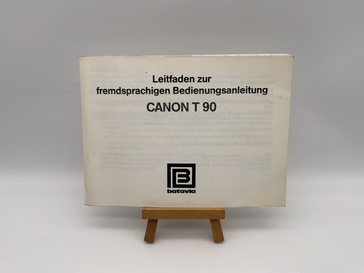 Canon T90 Guide to Foreign Language Operation User Manual German