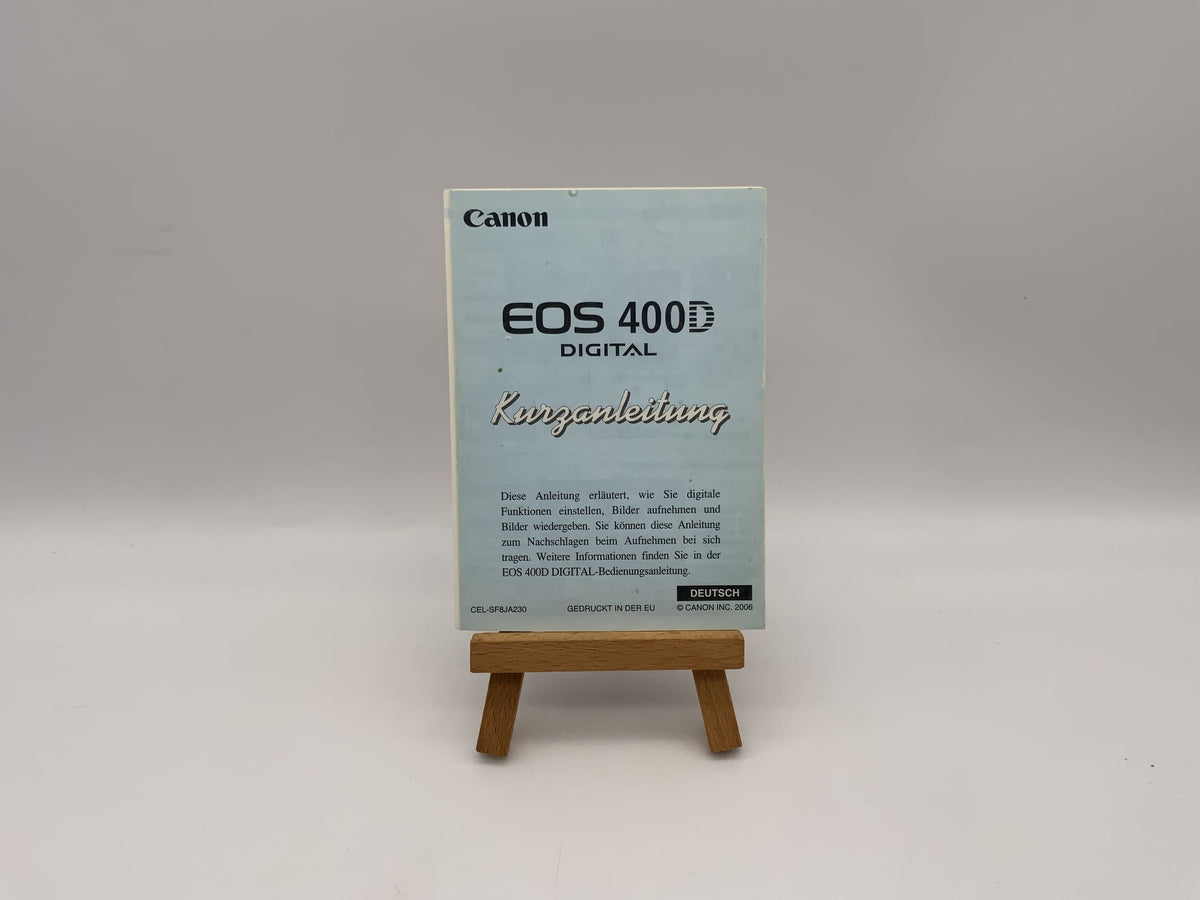 Guide de démarrage rapide du Canon EOS 400D (Manuel d'utilisation en allemand)