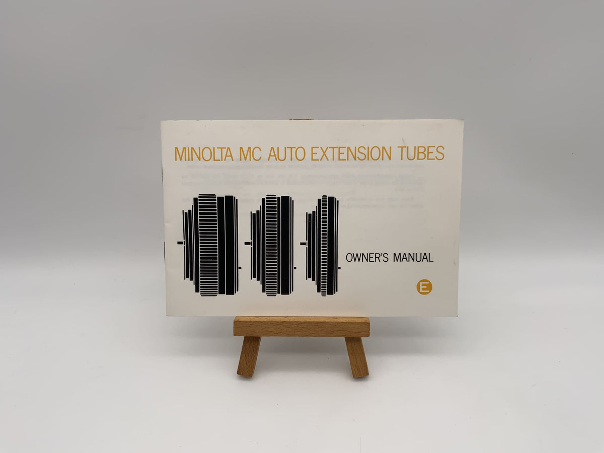Manuel d'utilisation des tubes d'extension automatiques Minolta MC (anglais)