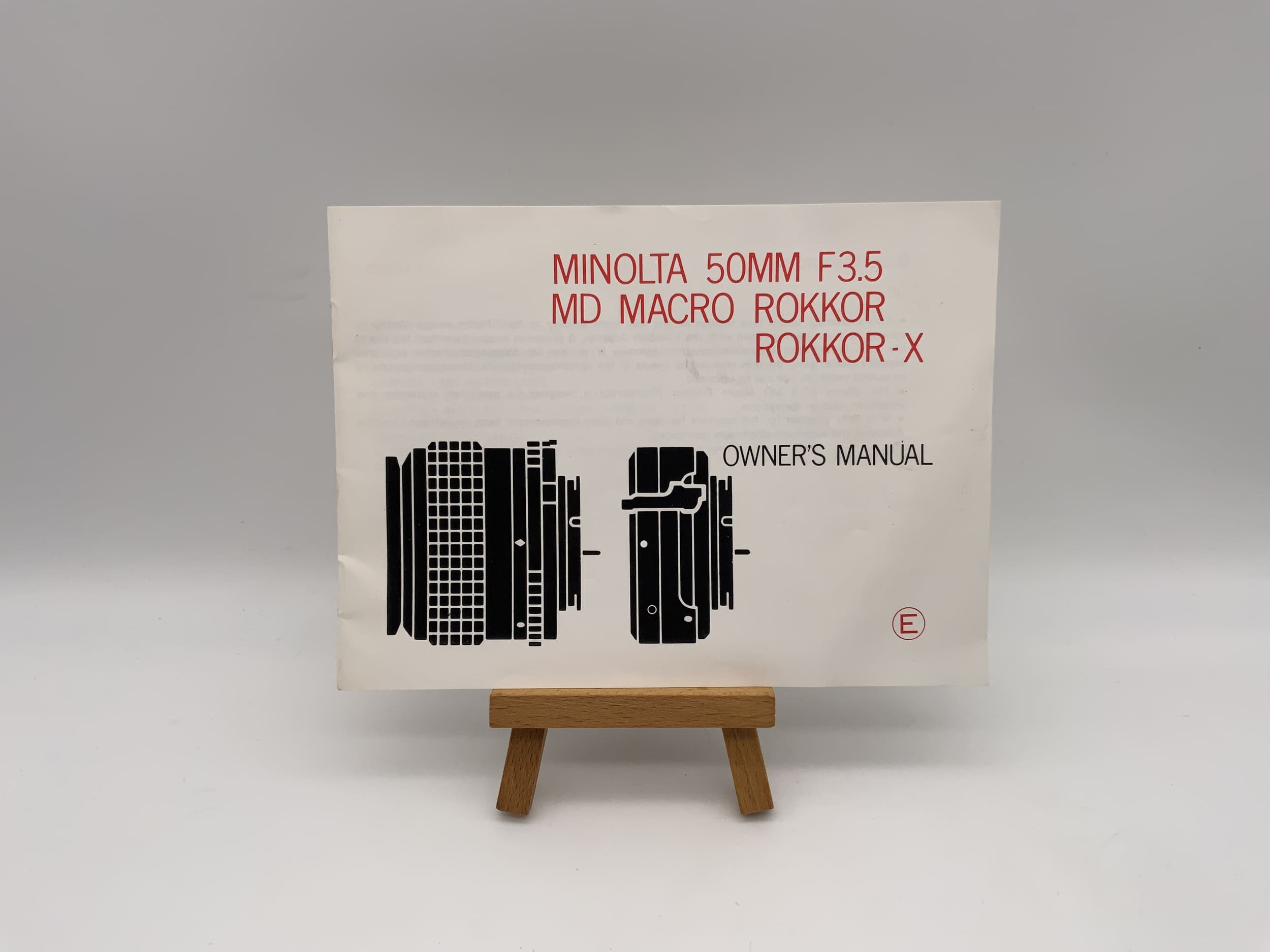 Minolta 50mm F3.5 MD Macro Rokkor Bedienungsanleitung Englisch