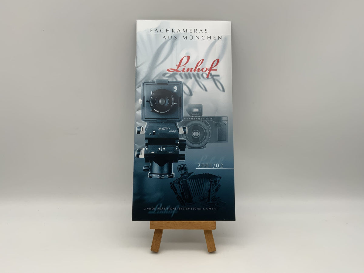Brochure allemande des appareils photo professionnels Linhof de Munich 2001/2002