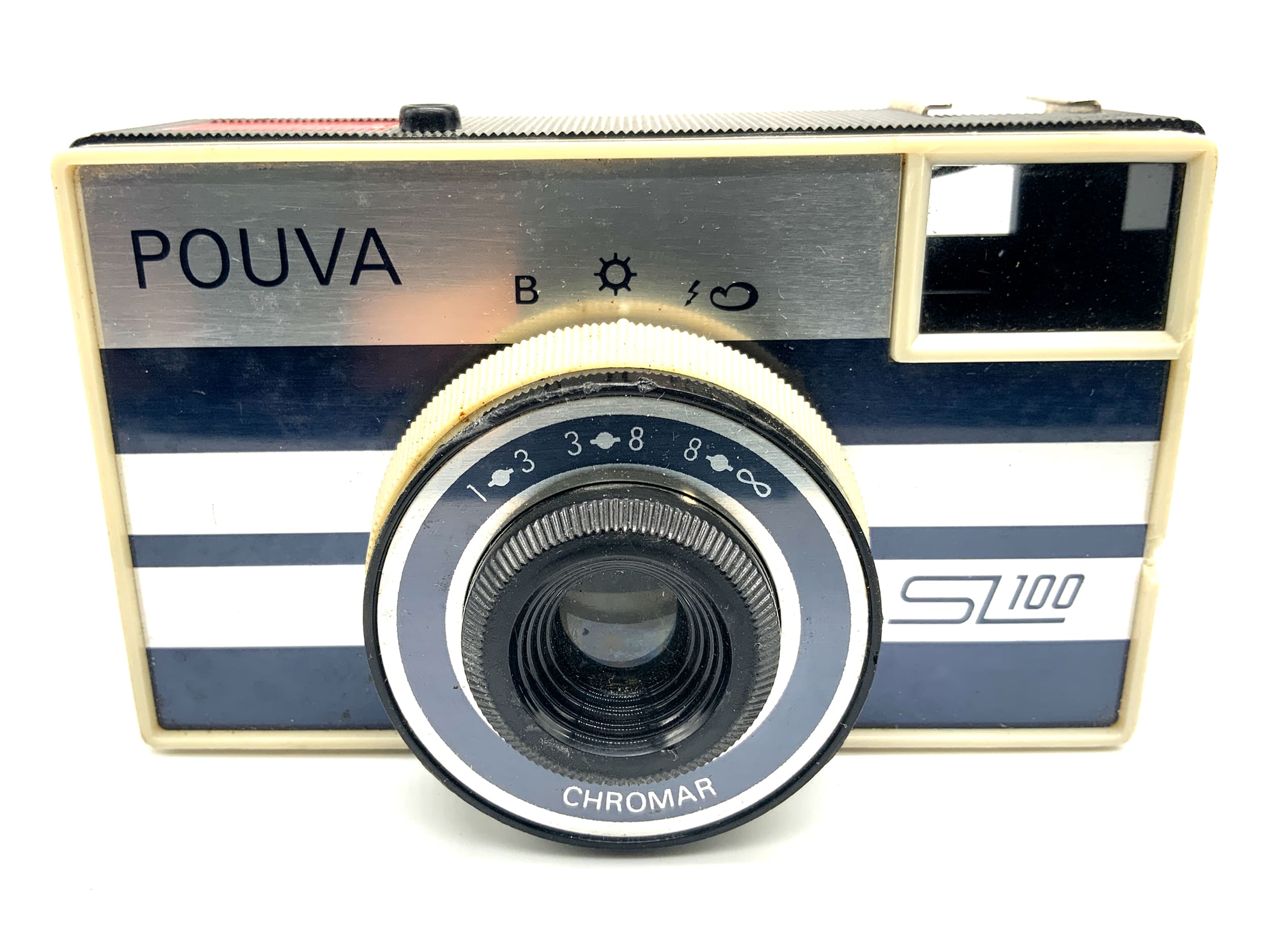 POUVA SL 100 Sucherkamera mit Chromar Kompaktkamera Analogkamera